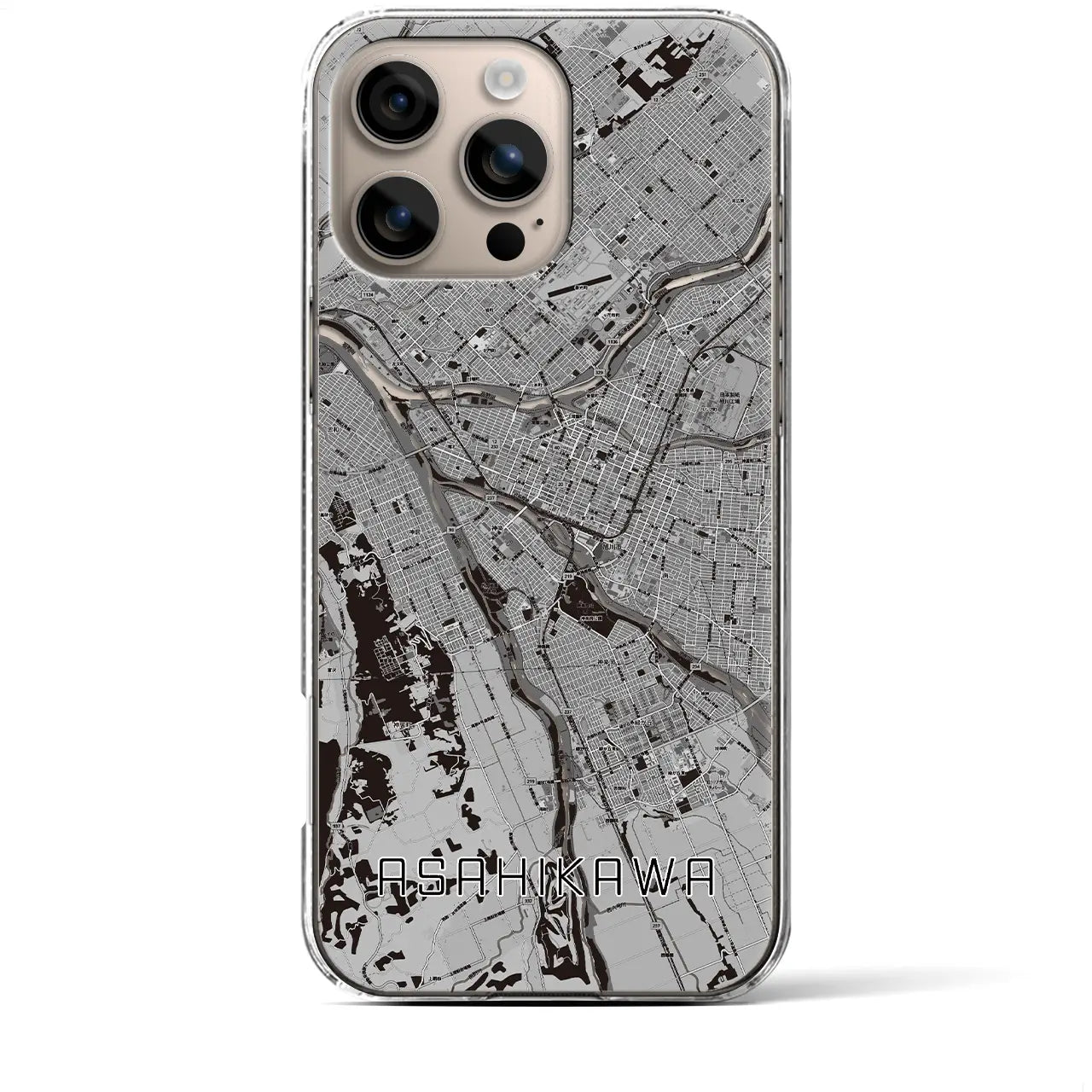 【旭川(北海道)】地図柄iPhoneケース(クリアタイプ)