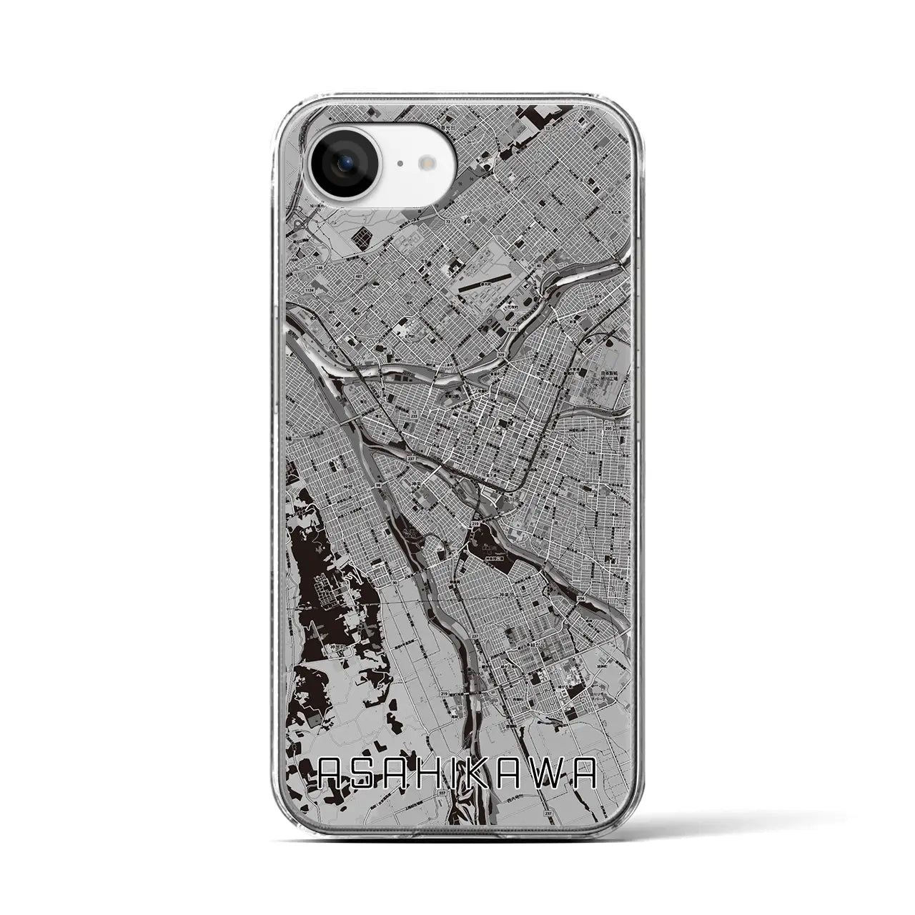 【旭川(北海道)】地図柄iPhoneケース(クリアタイプ)