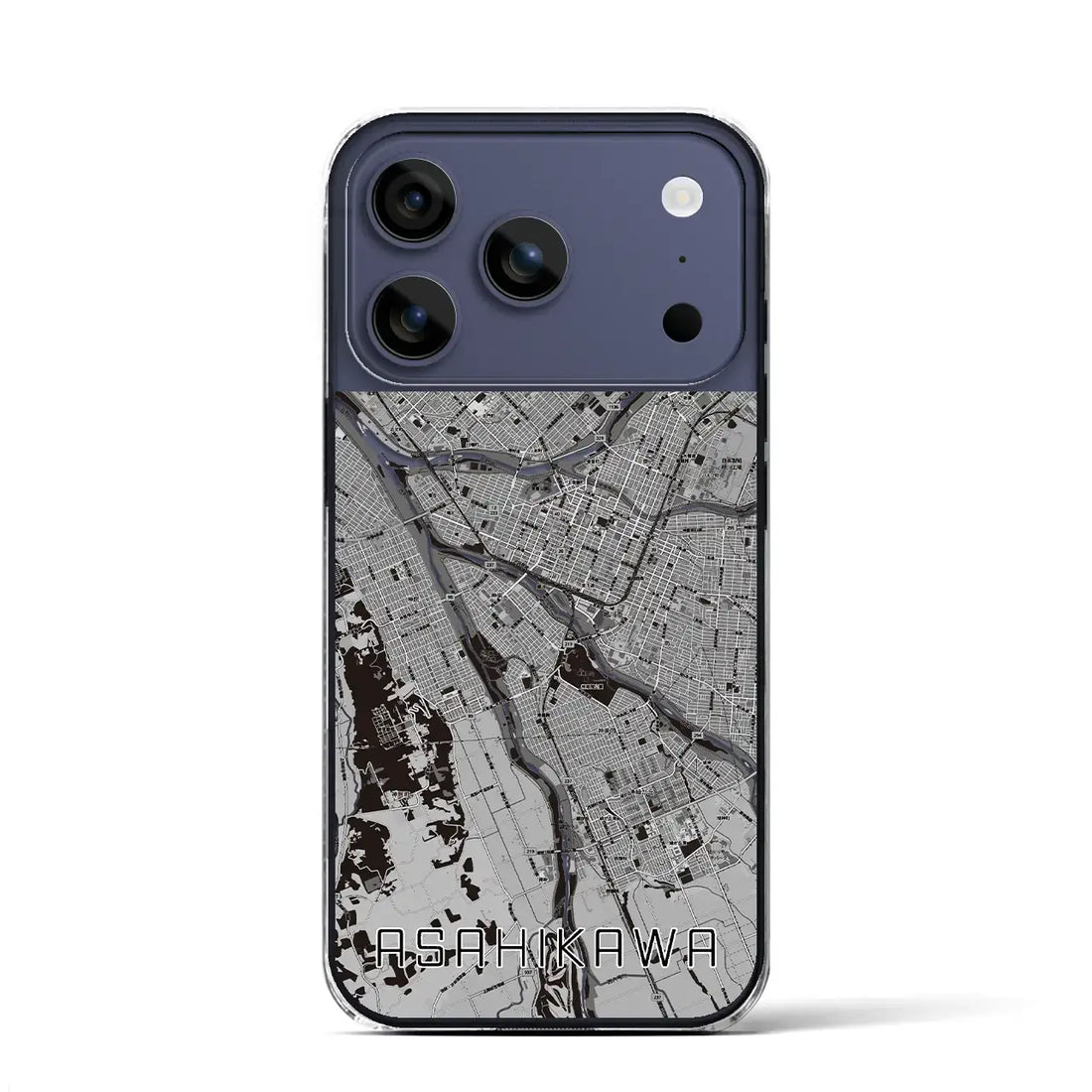 【旭川(北海道)】地図柄iPhoneケース(クリアタイプ)