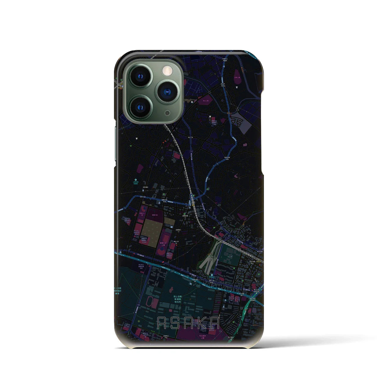 【朝霞(埼玉県)】地図柄iPhoneケース(バックカバータイプ)