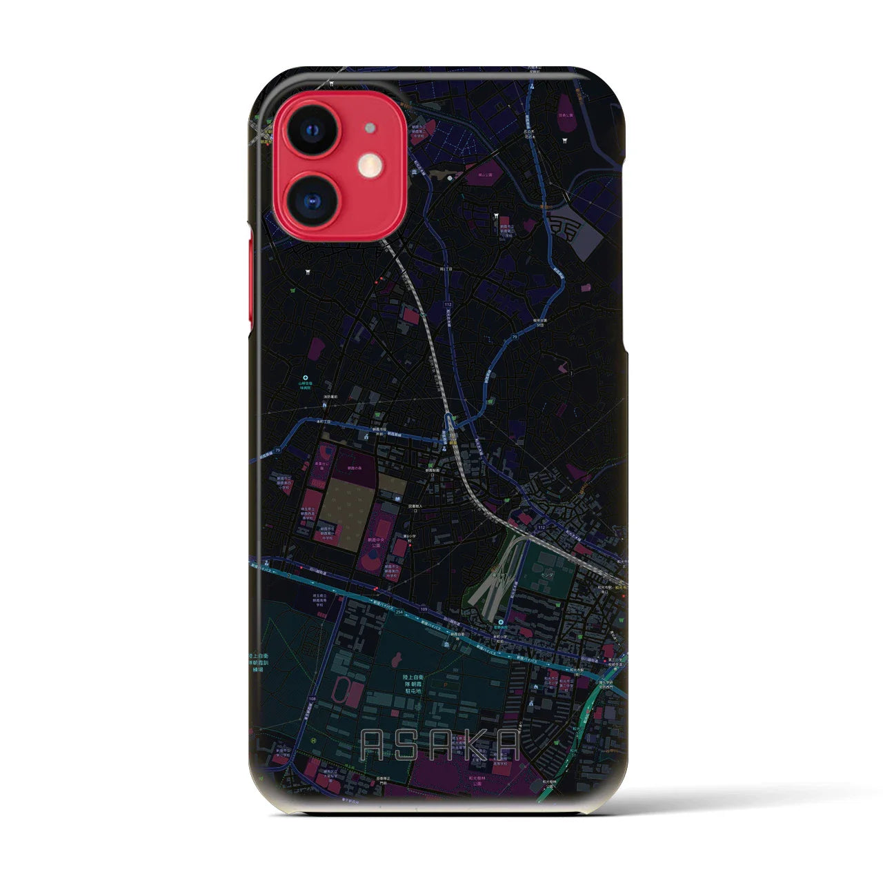 【朝霞(埼玉県)】地図柄iPhoneケース(バックカバータイプ)
