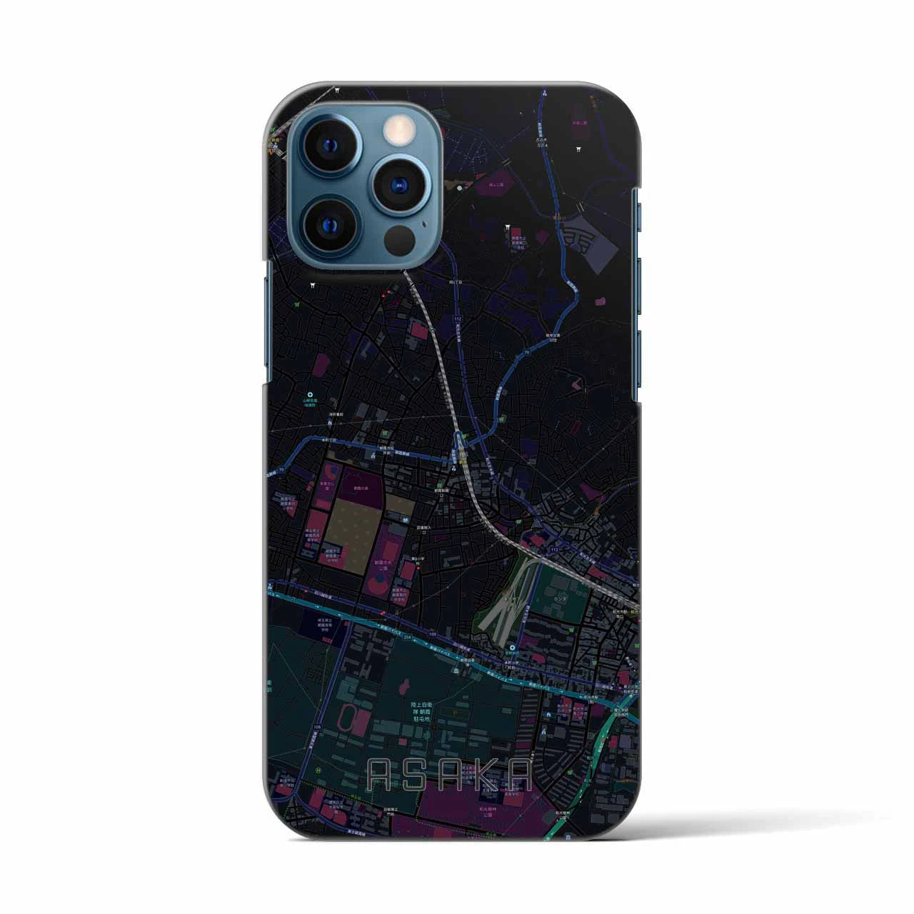 【朝霞(埼玉県)】地図柄iPhoneケース(バックカバータイプ)