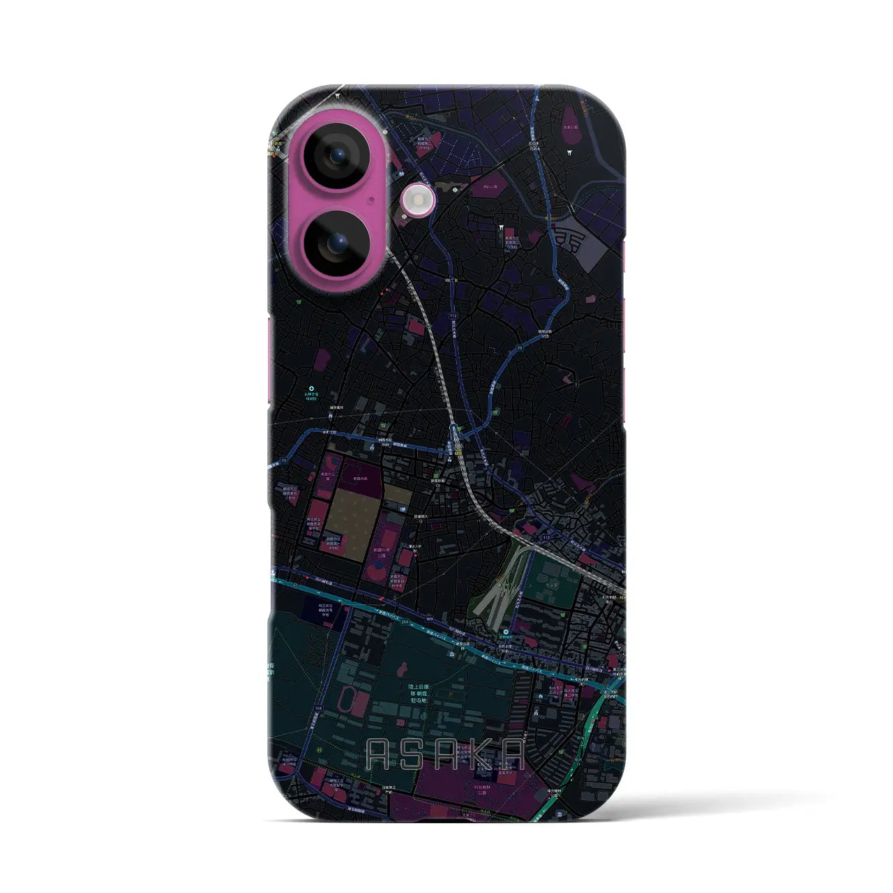 【朝霞(埼玉県)】地図柄iPhoneケース(バックカバータイプ)