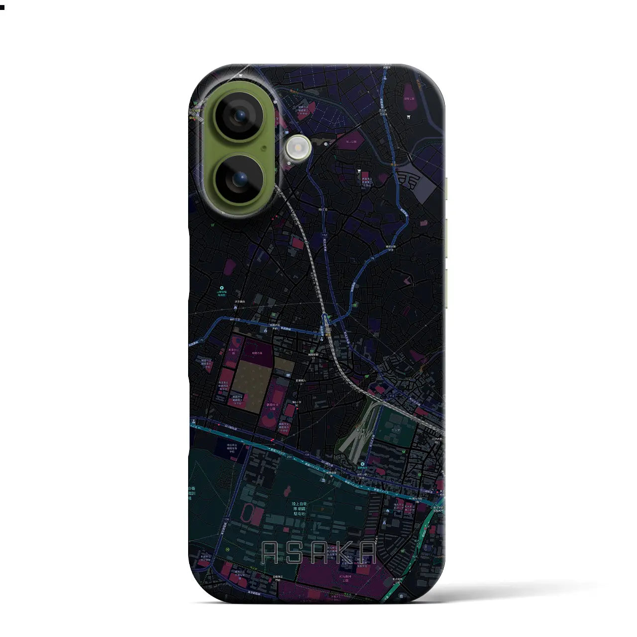 【朝霞(埼玉県)】地図柄iPhoneケース(バックカバータイプ)