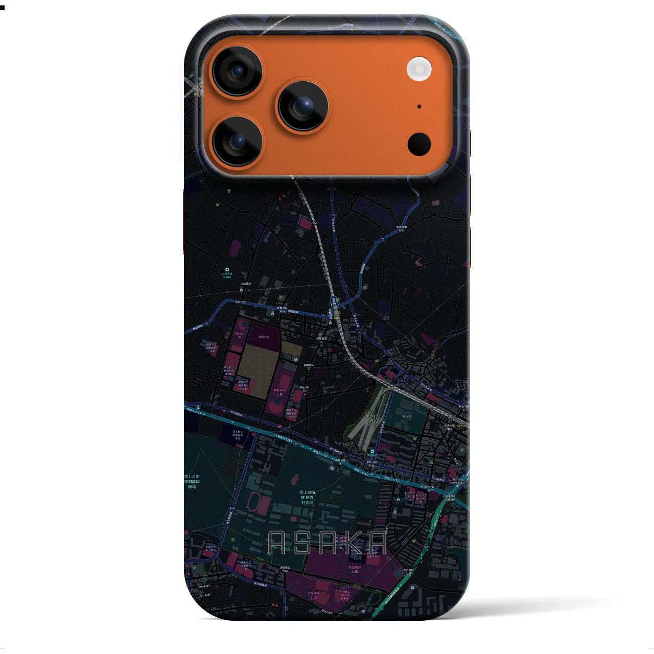 【朝霞(埼玉県)】地図柄iPhoneケース(バックカバータイプ)