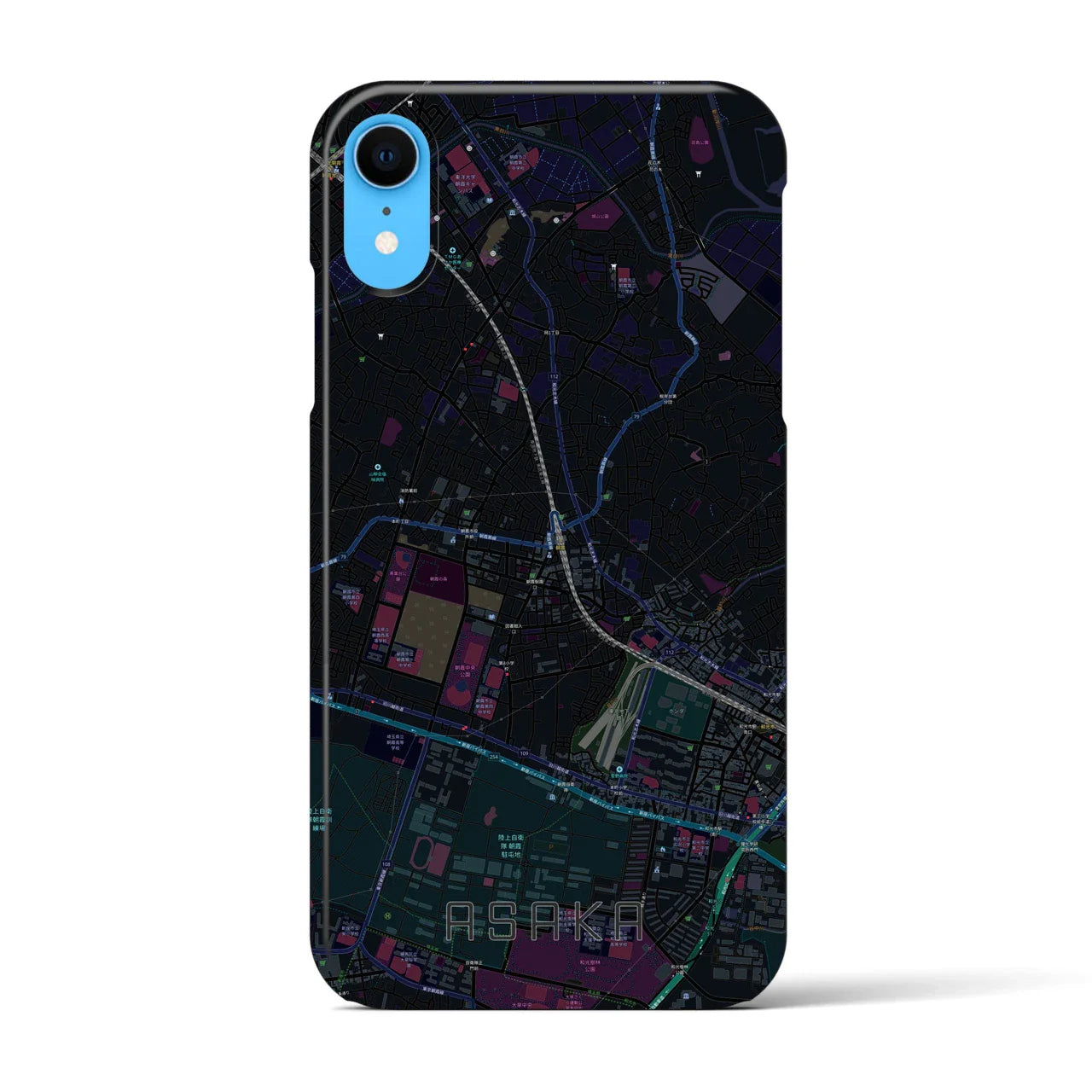 【朝霞(埼玉県)】地図柄iPhoneケース(バックカバータイプ)