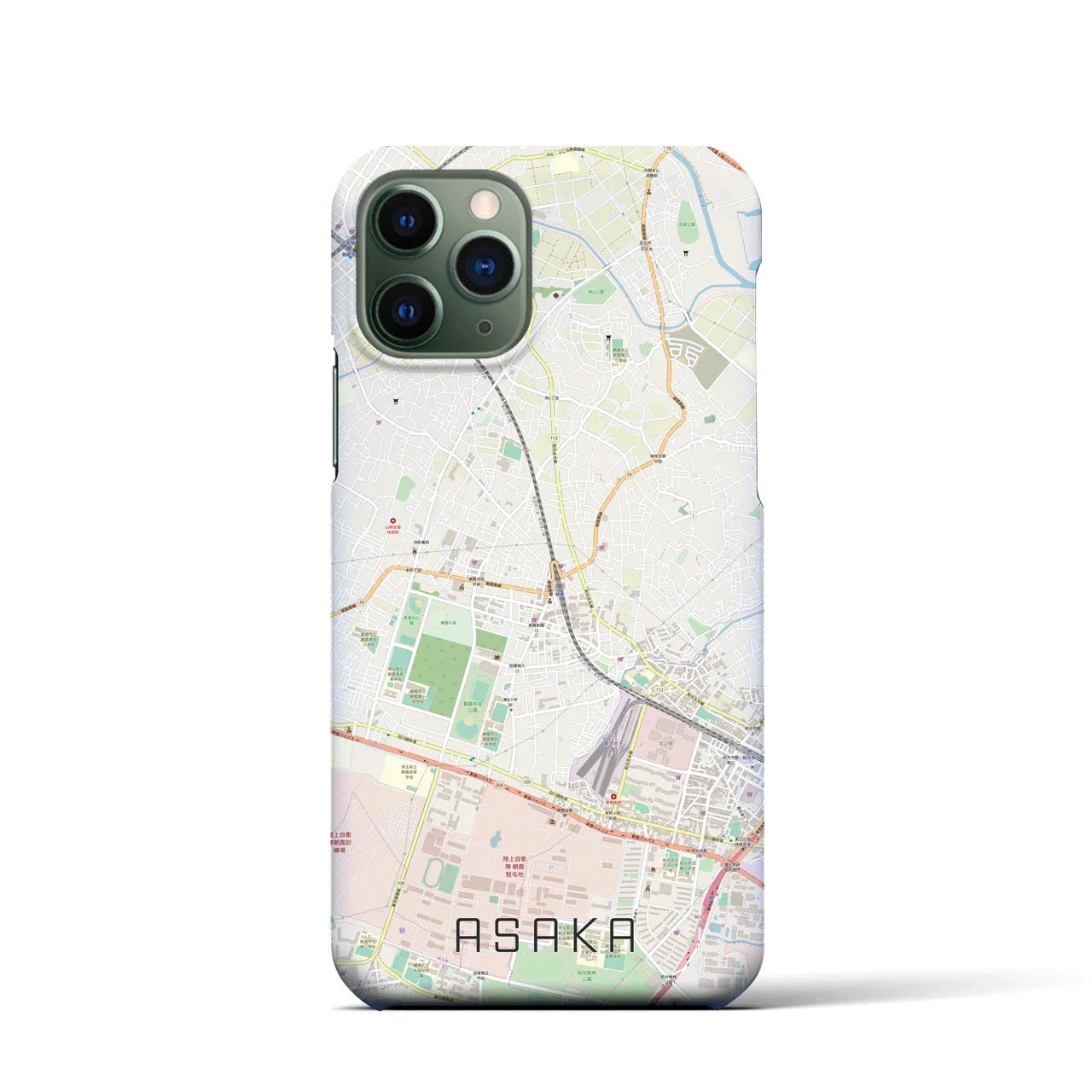 【朝霞(埼玉県)】地図柄iPhoneケース(バックカバータイプ)