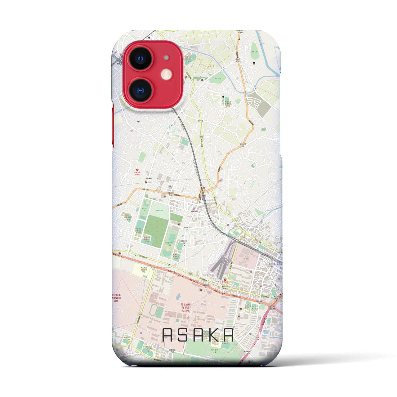 【朝霞(埼玉県)】地図柄iPhoneケース(バックカバータイプ)