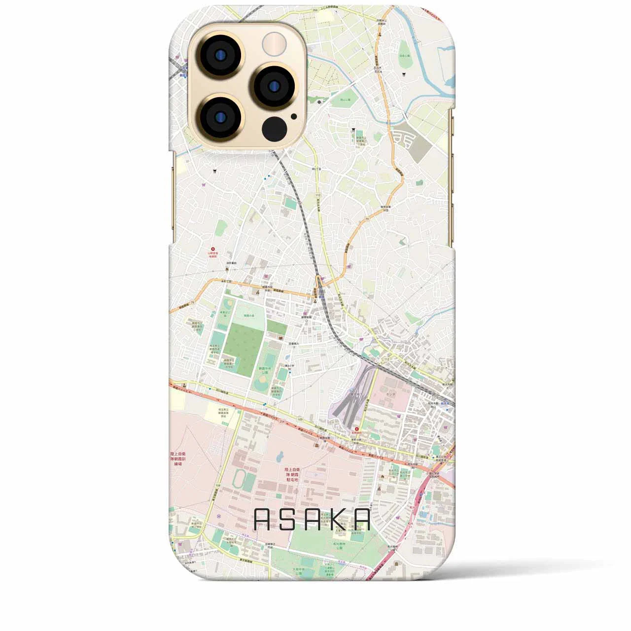 【朝霞(埼玉県)】地図柄iPhoneケース(バックカバータイプ)