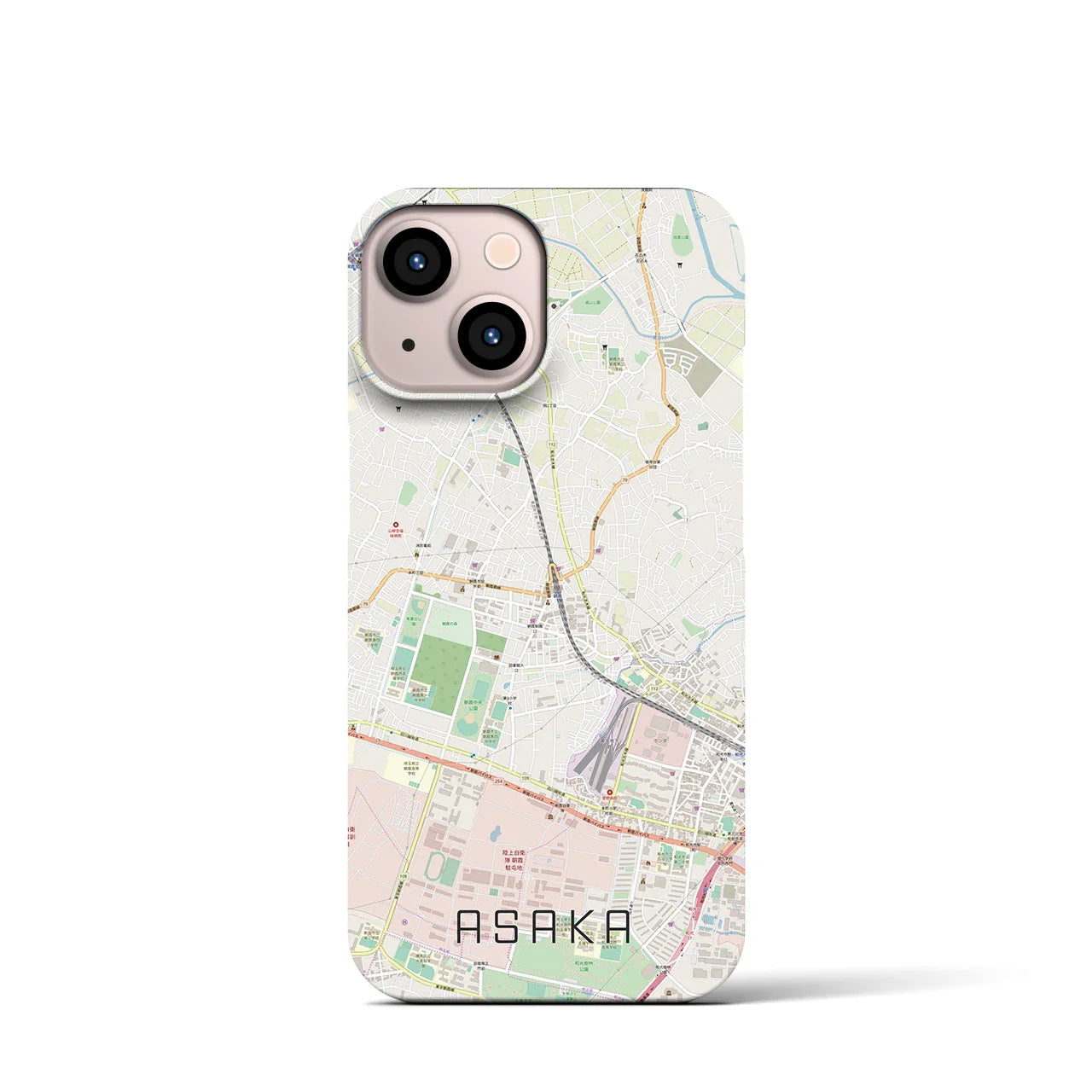 【朝霞(埼玉県)】地図柄iPhoneケース(バックカバータイプ)