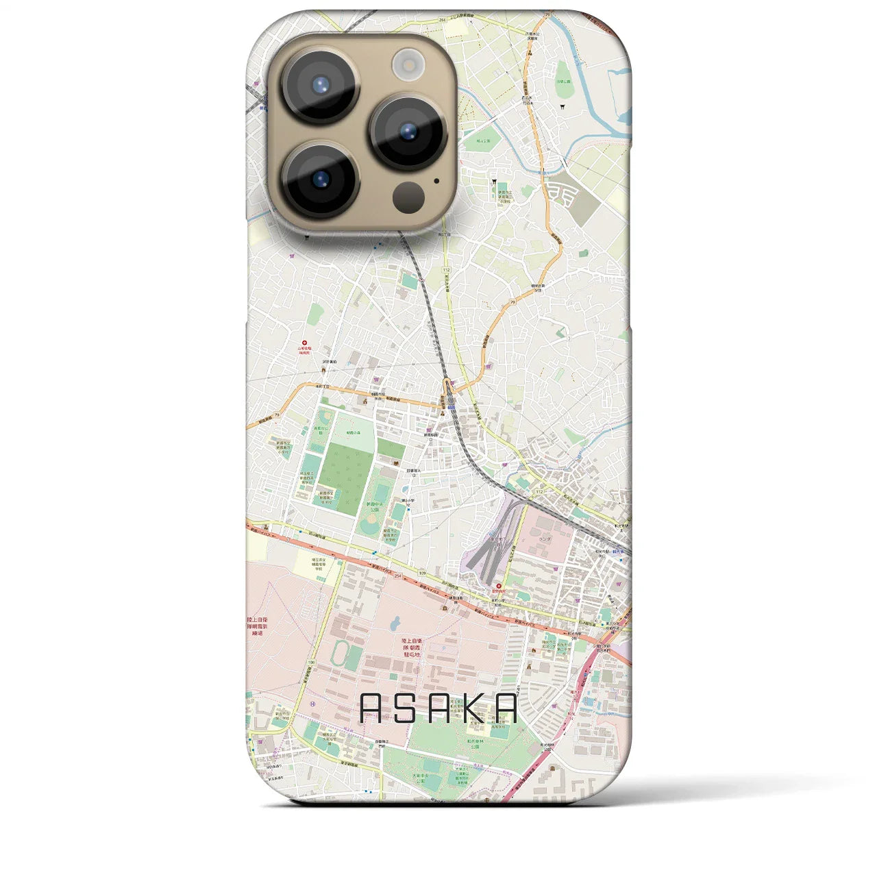 【朝霞(埼玉県)】地図柄iPhoneケース(バックカバータイプ)