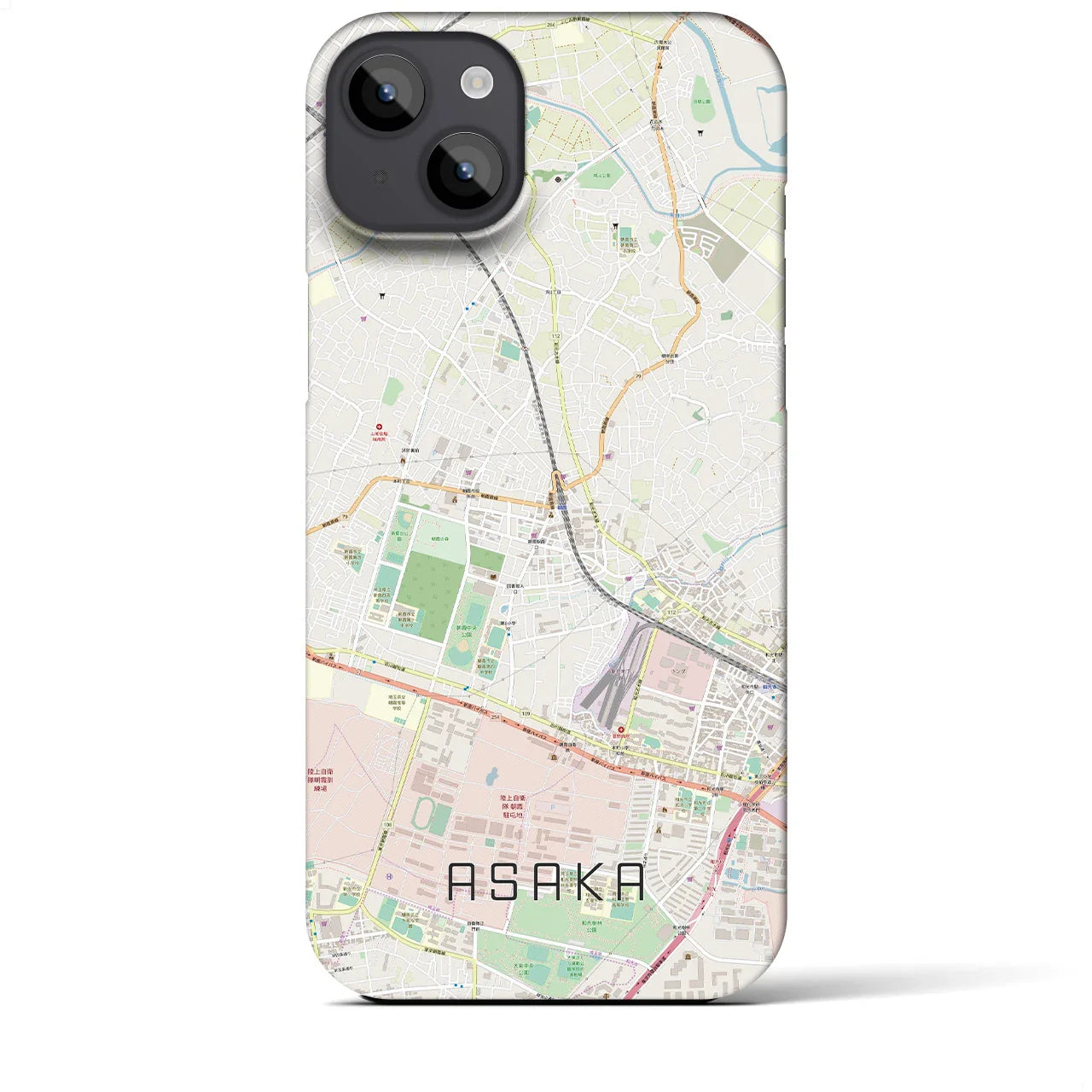 【朝霞(埼玉県)】地図柄iPhoneケース(バックカバータイプ)