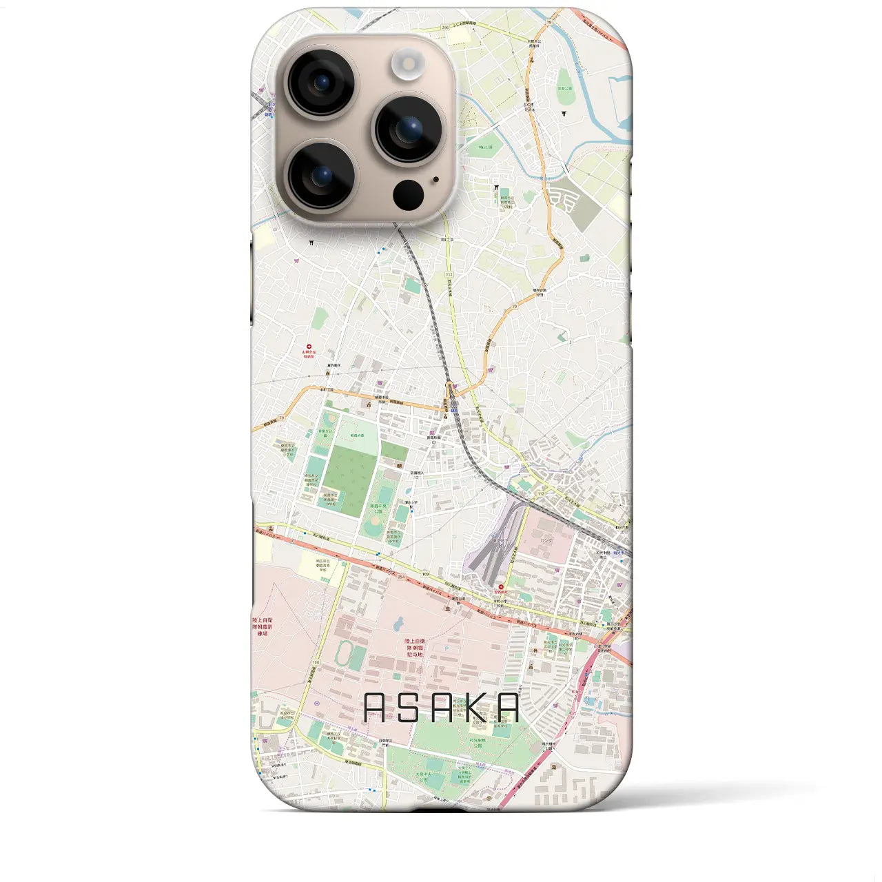 【朝霞(埼玉県)】地図柄iPhoneケース(バックカバータイプ)