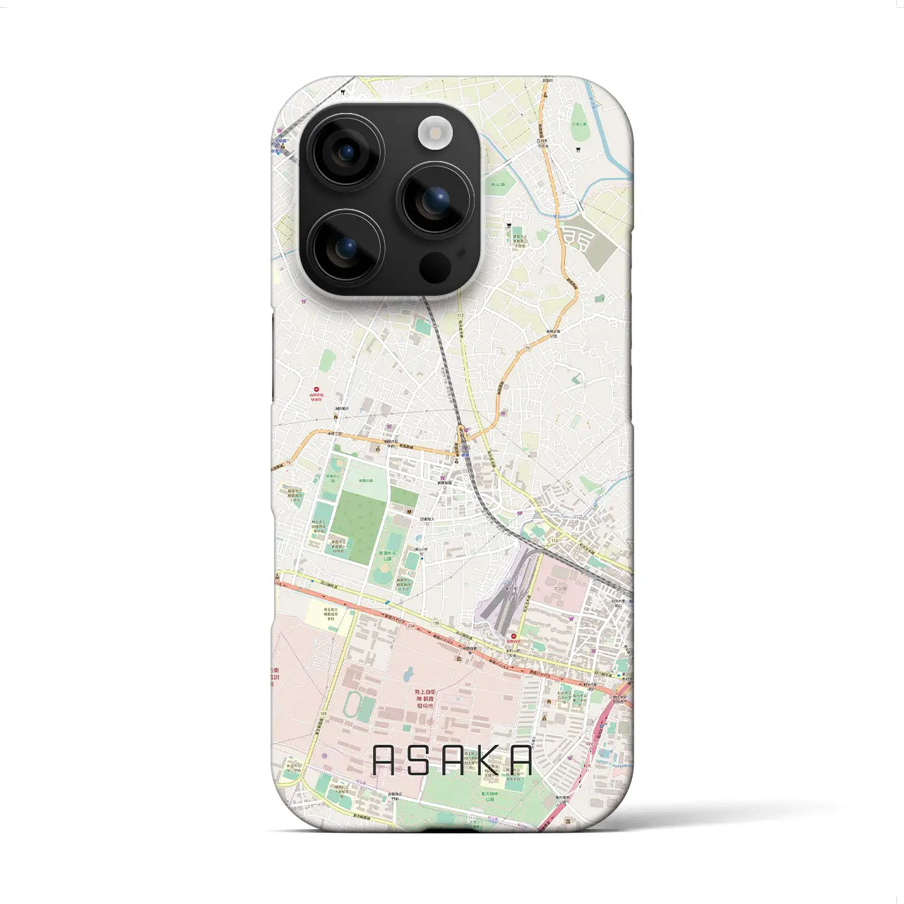 【朝霞(埼玉県)】地図柄iPhoneケース(バックカバータイプ)