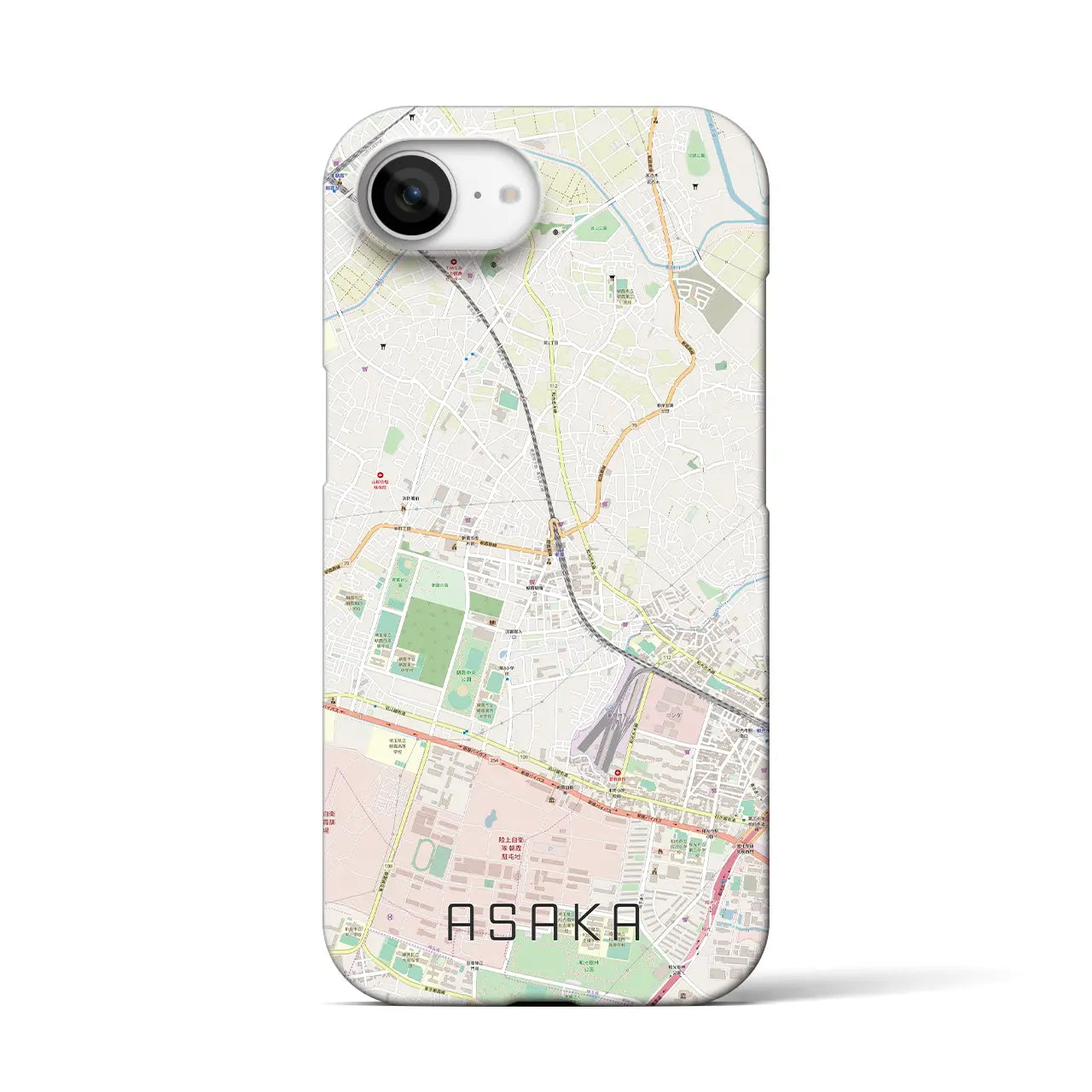 【朝霞(埼玉県)】地図柄iPhoneケース(バックカバータイプ)