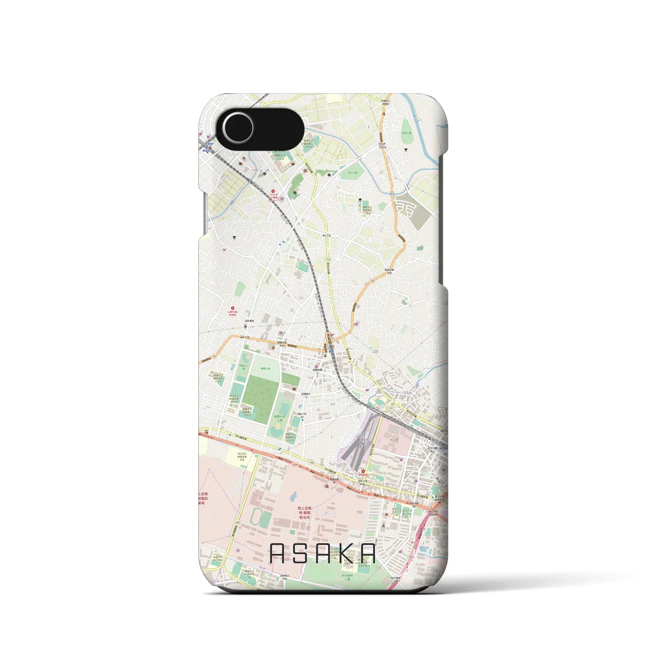 【朝霞(埼玉県)】地図柄iPhoneケース(バックカバータイプ)