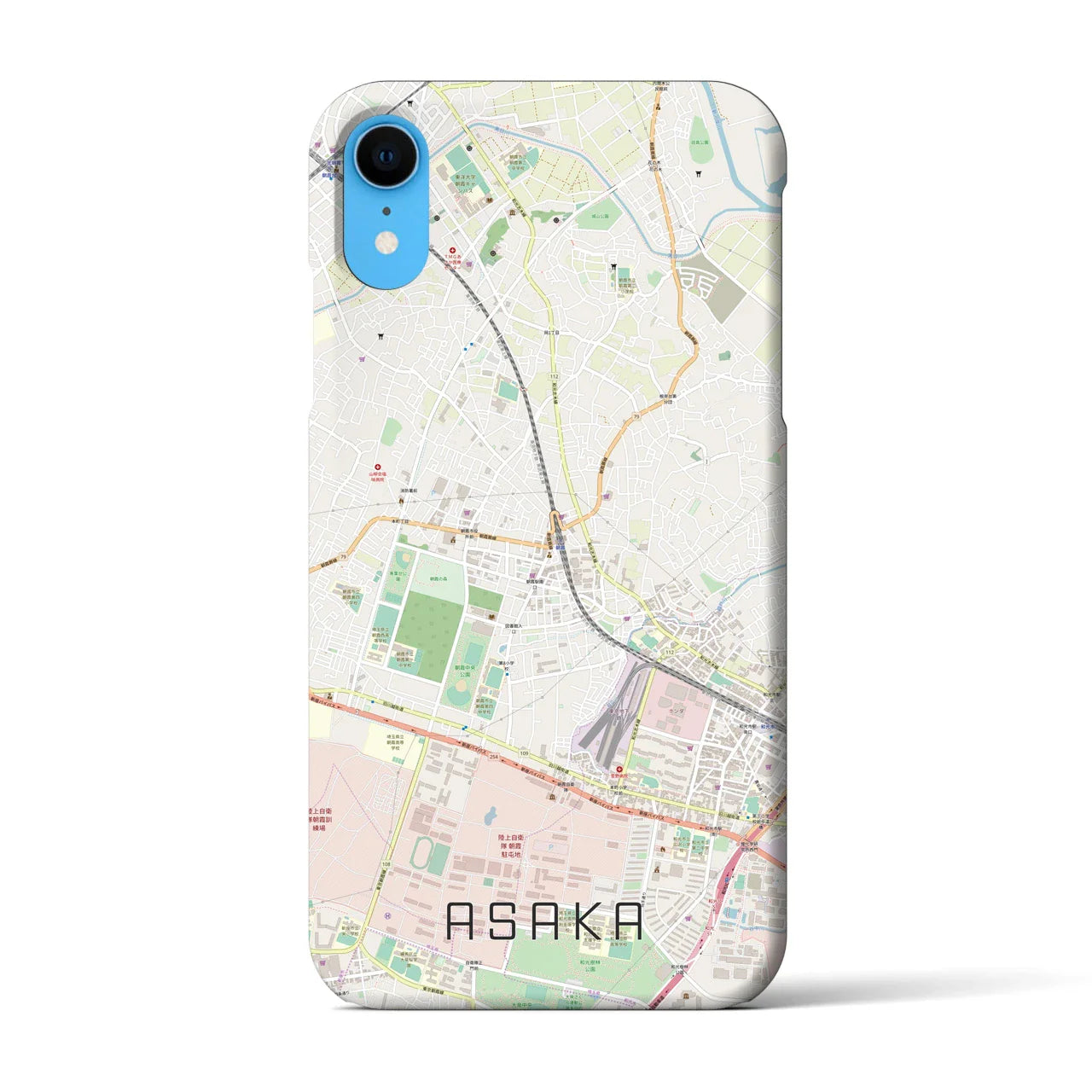 【朝霞(埼玉県)】地図柄iPhoneケース(バックカバータイプ)