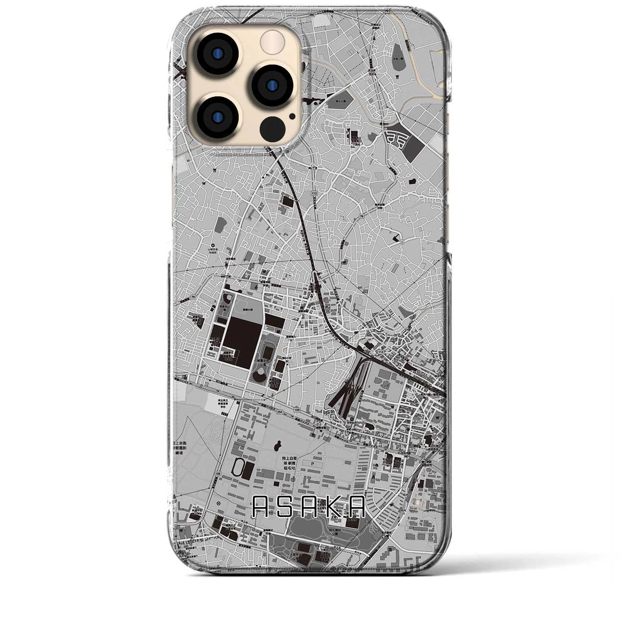 【朝霞(埼玉県)】地図柄iPhoneケース(クリアタイプ)