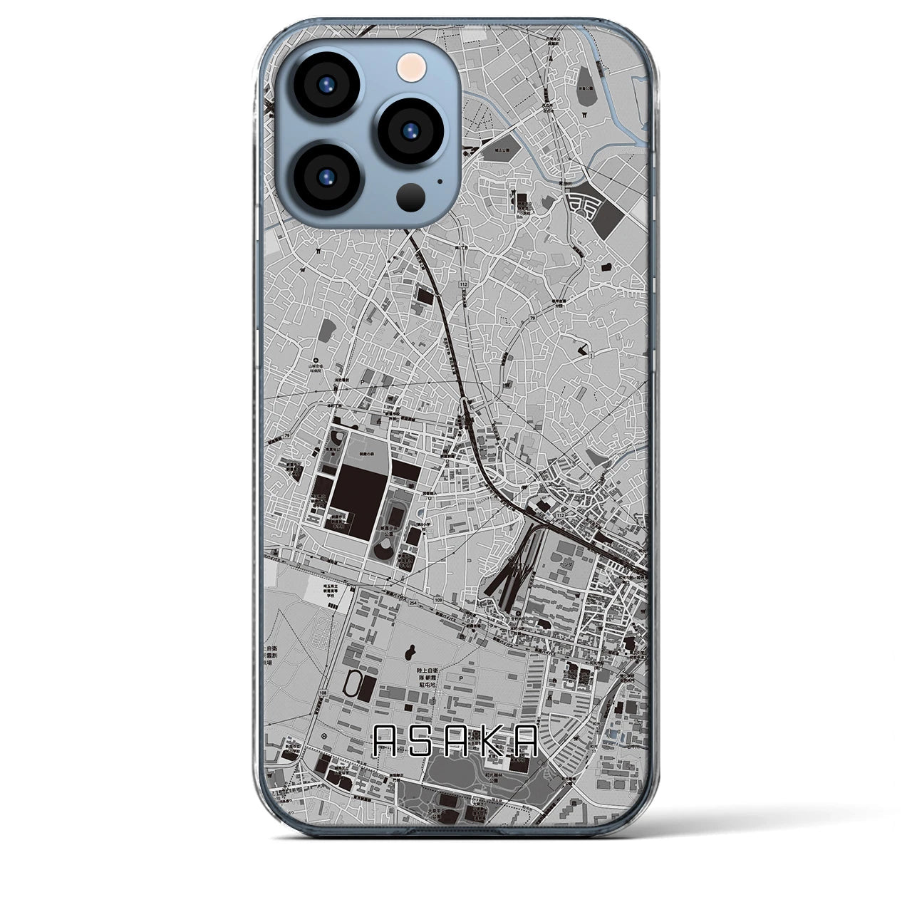 【朝霞(埼玉県)】地図柄iPhoneケース(クリアタイプ)