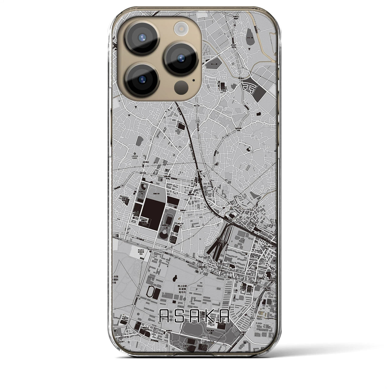 【朝霞(埼玉県)】地図柄iPhoneケース(クリアタイプ)