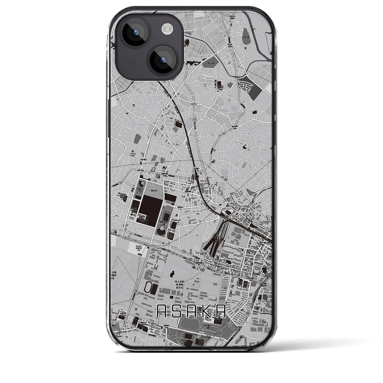 【朝霞(埼玉県)】地図柄iPhoneケース(クリアタイプ)