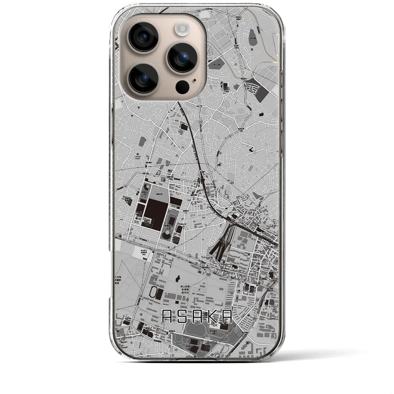 【朝霞(埼玉県)】地図柄iPhoneケース(クリアタイプ)