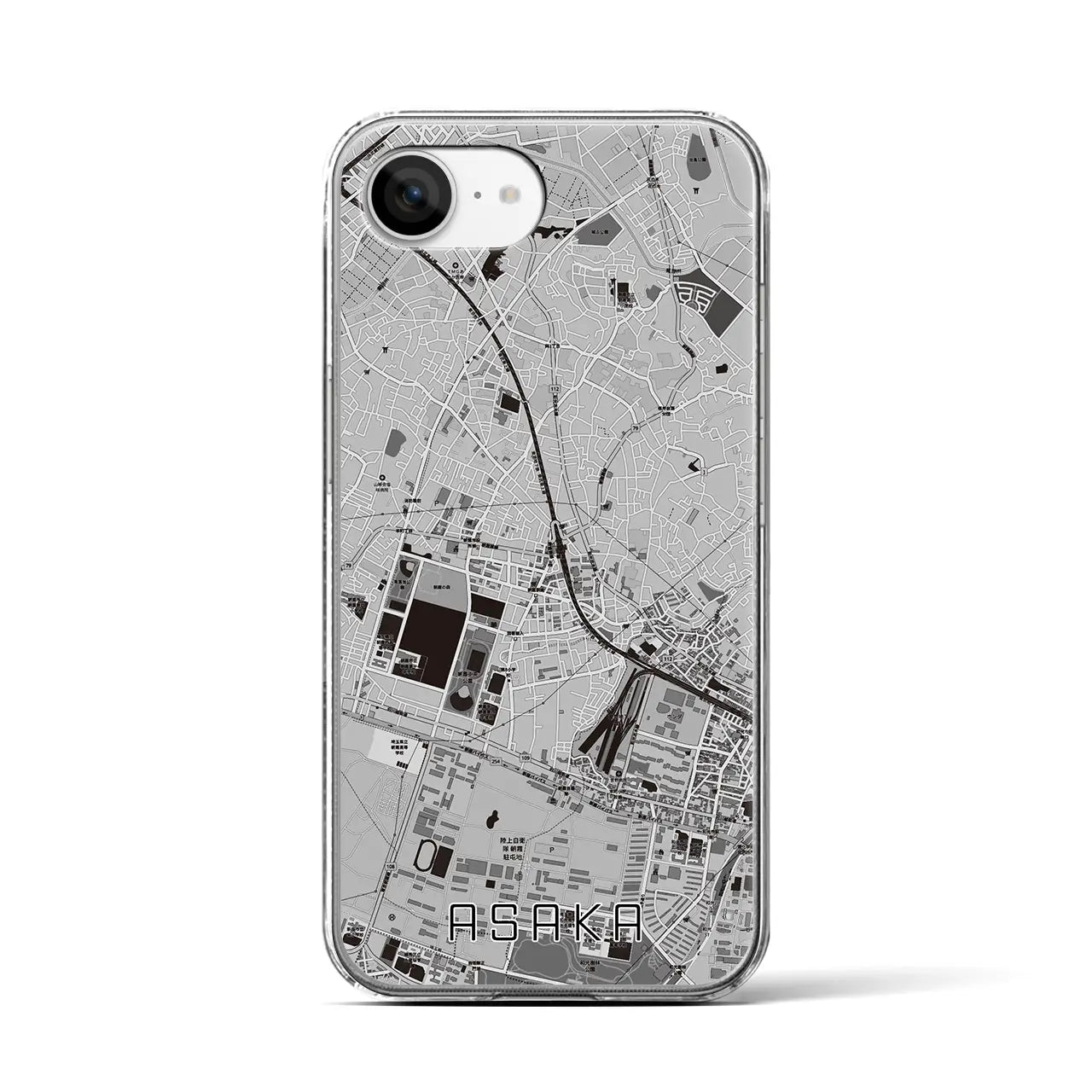 【朝霞(埼玉県)】地図柄iPhoneケース(クリアタイプ)