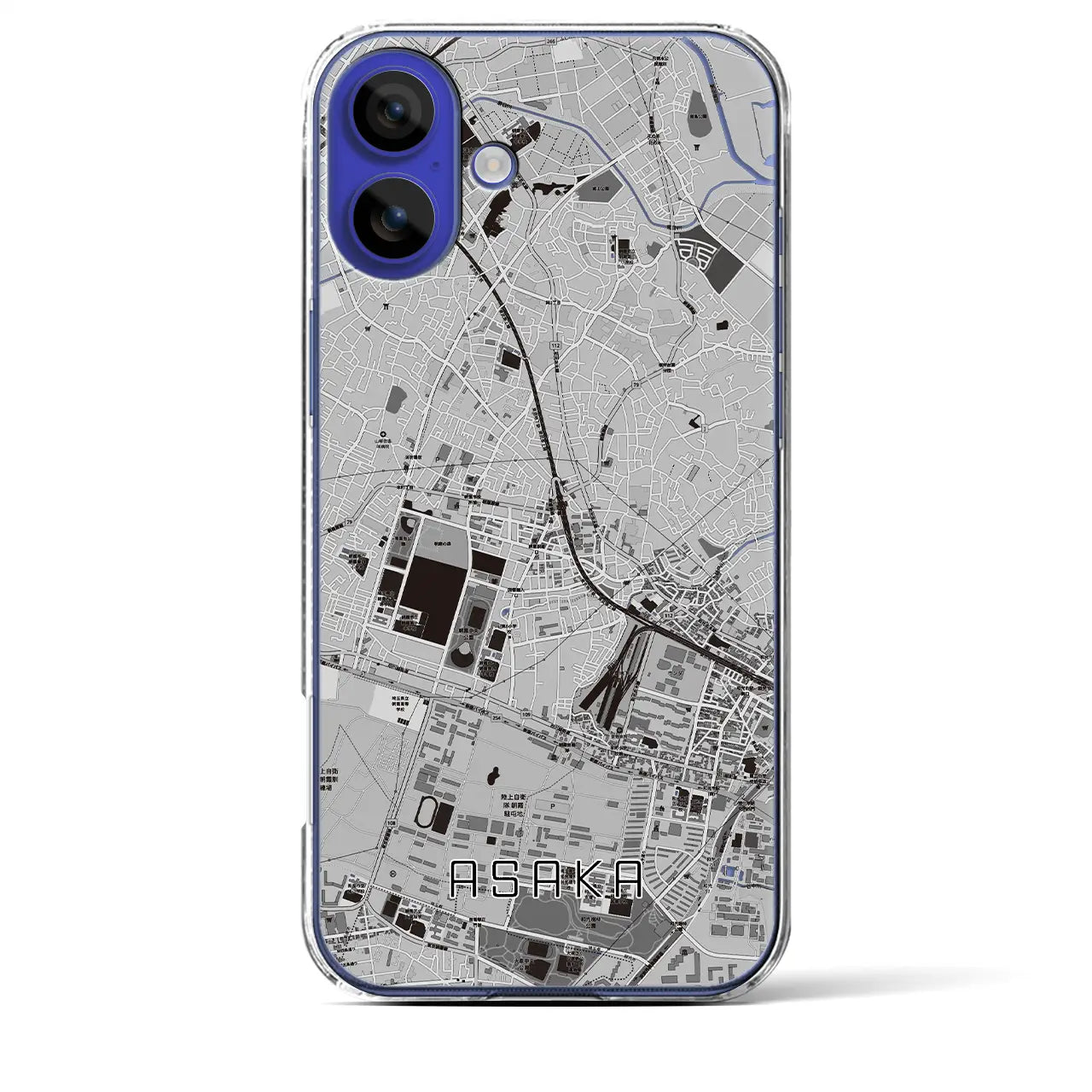 【朝霞(埼玉県)】地図柄iPhoneケース(クリアタイプ)