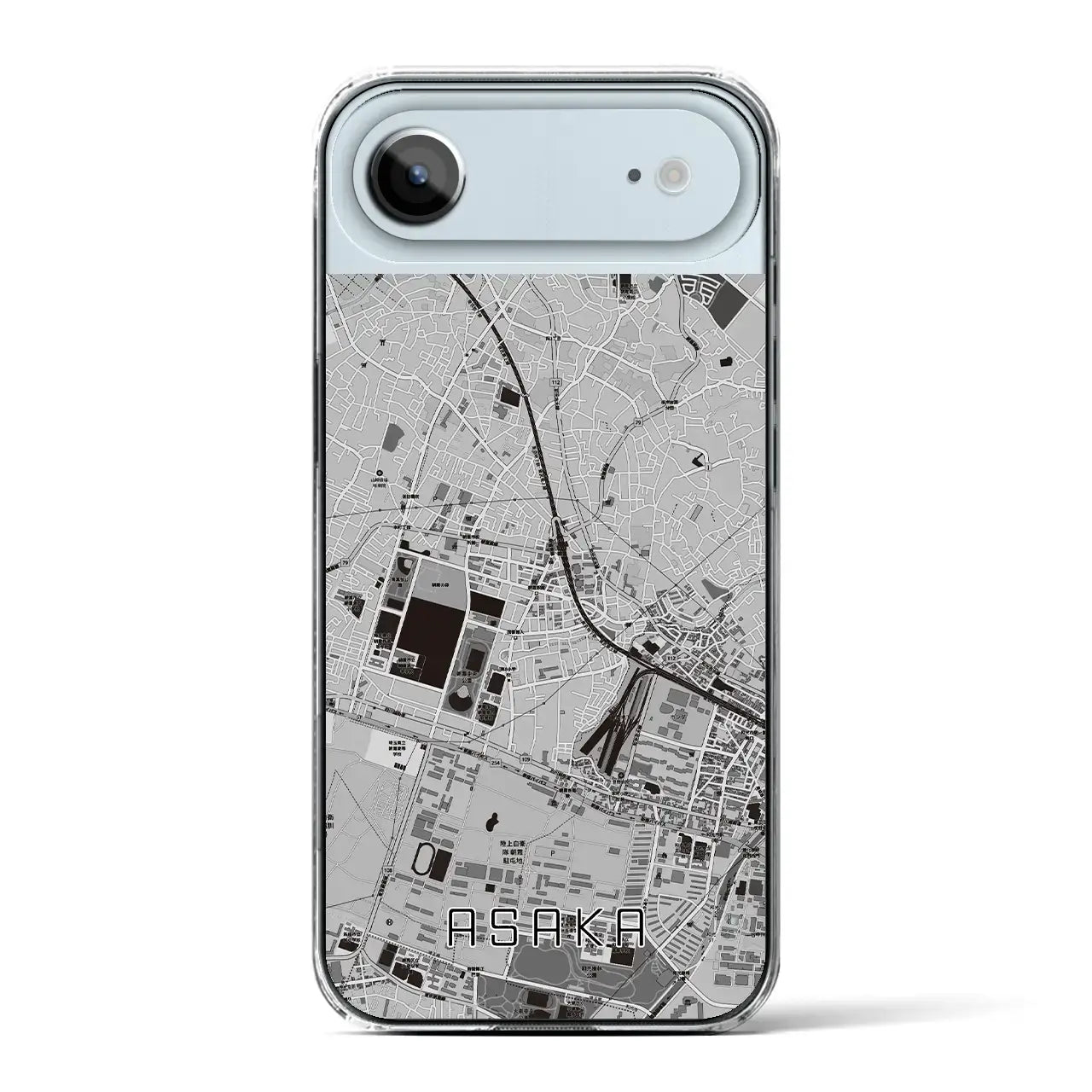 【朝霞(埼玉県)】地図柄iPhoneケース(クリアタイプ)