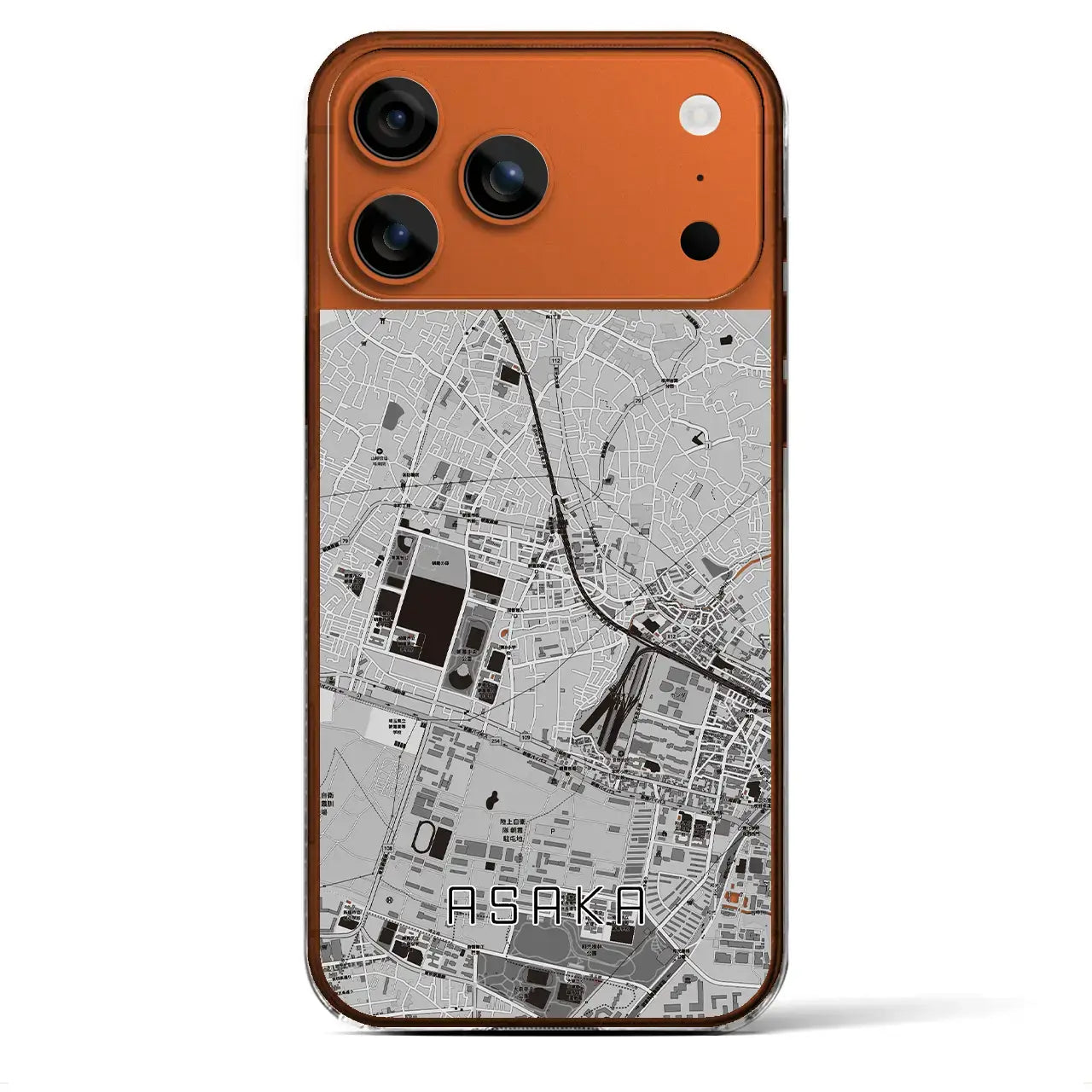 【朝霞(埼玉県)】地図柄iPhoneケース(クリアタイプ)