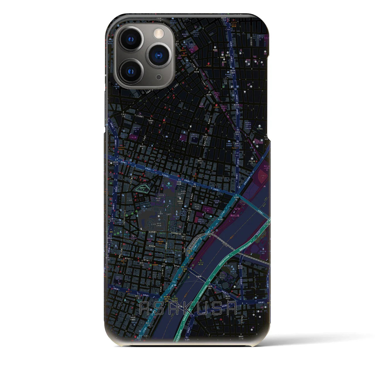 【浅草2(東京都)】地図柄iPhoneケース(バックカバータイプ)