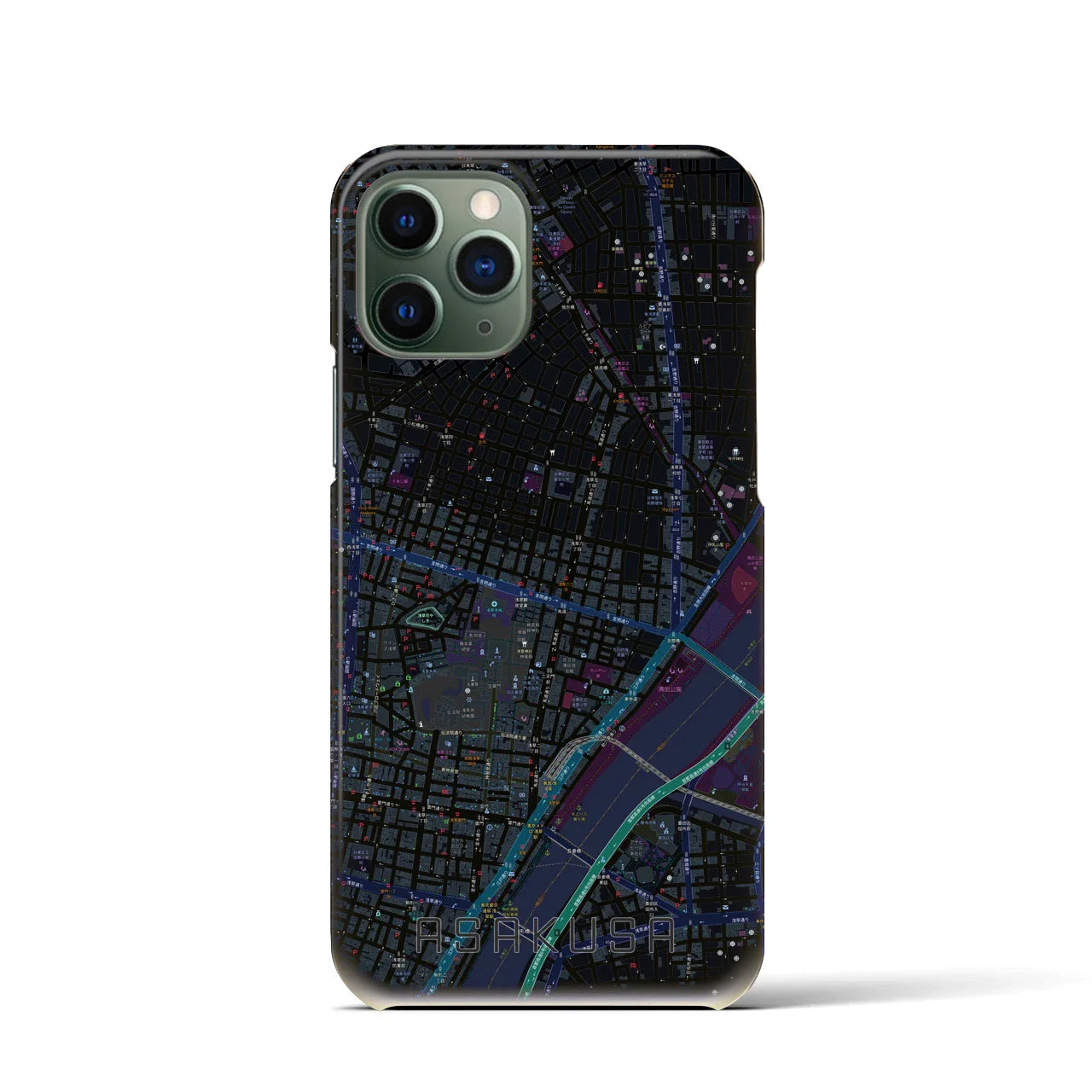【浅草2(東京都)】地図柄iPhoneケース(バックカバータイプ)