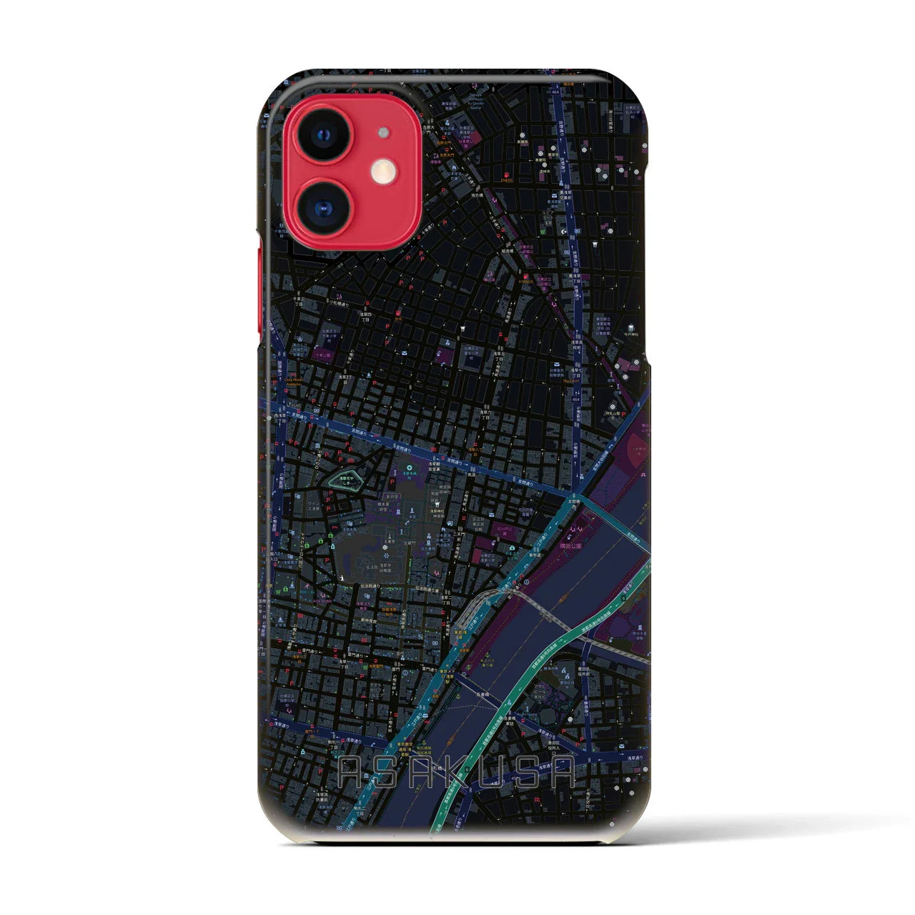【浅草2(東京都)】地図柄iPhoneケース(バックカバータイプ)