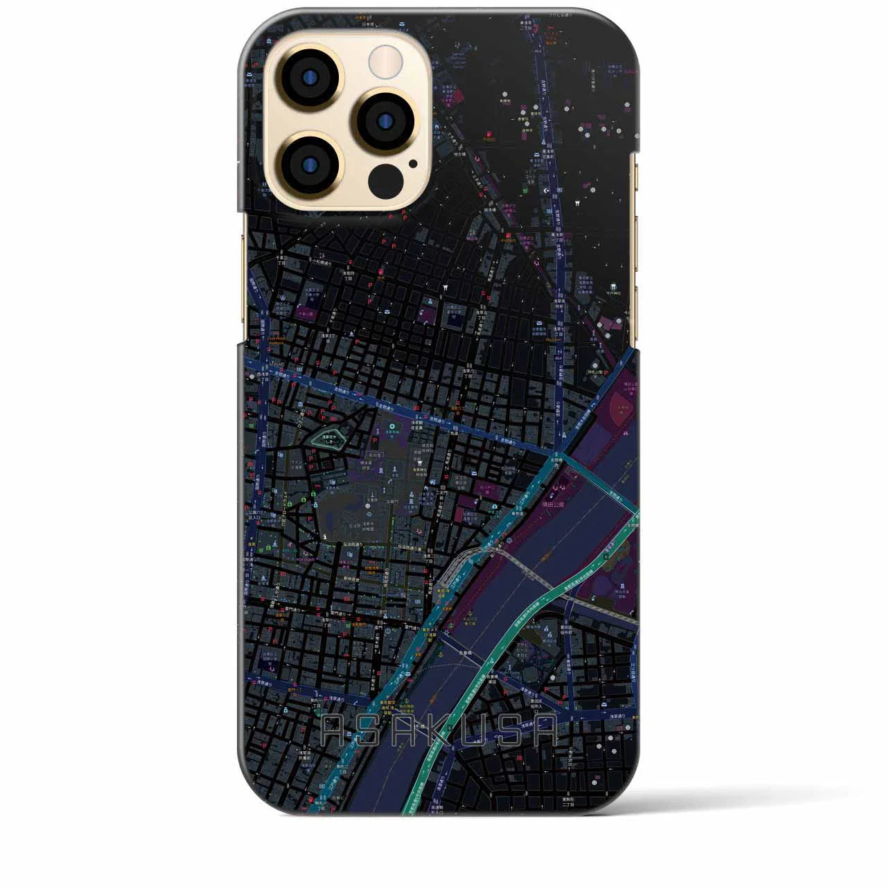 【浅草2(東京都)】地図柄iPhoneケース(バックカバータイプ)