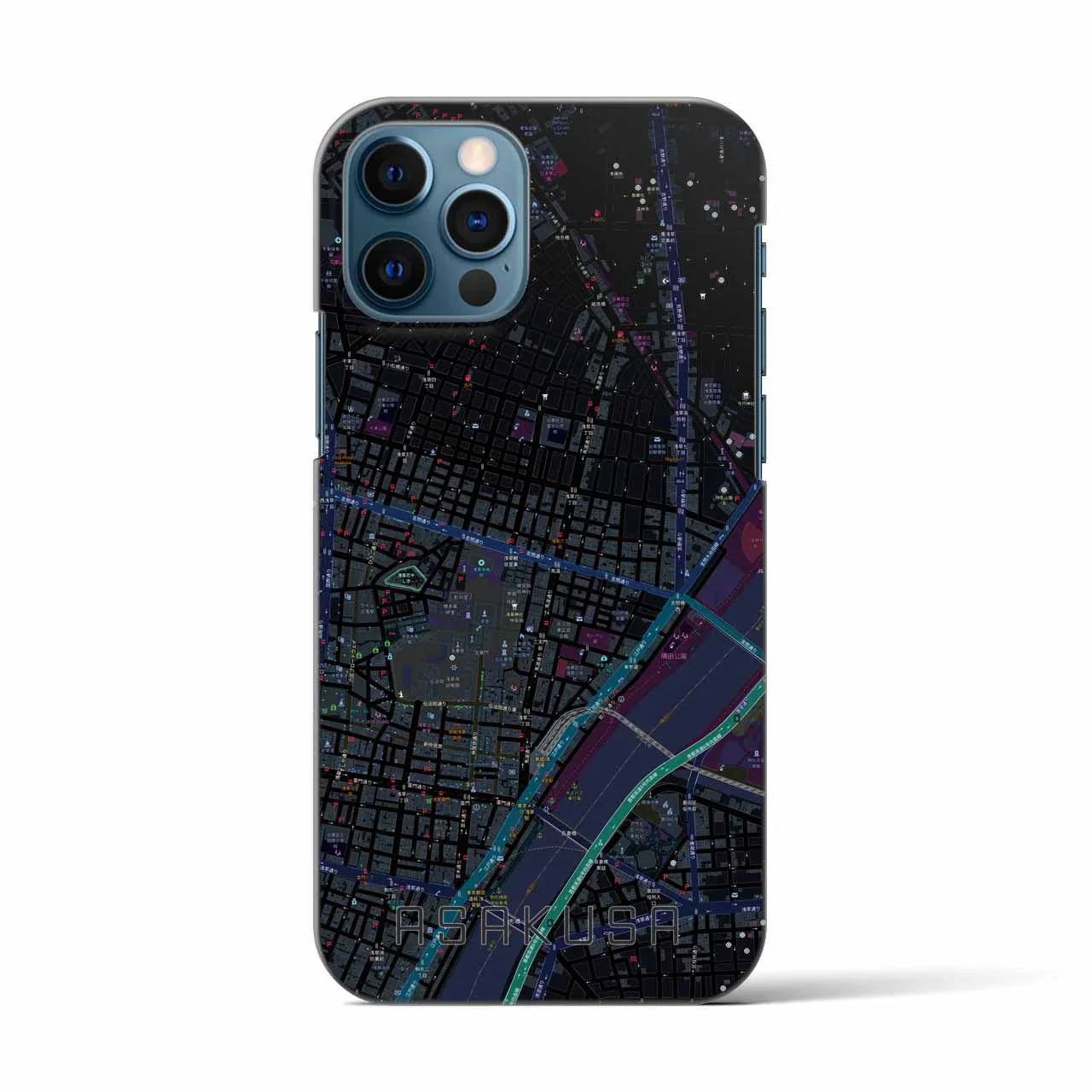 【浅草2(東京都)】地図柄iPhoneケース(バックカバータイプ)