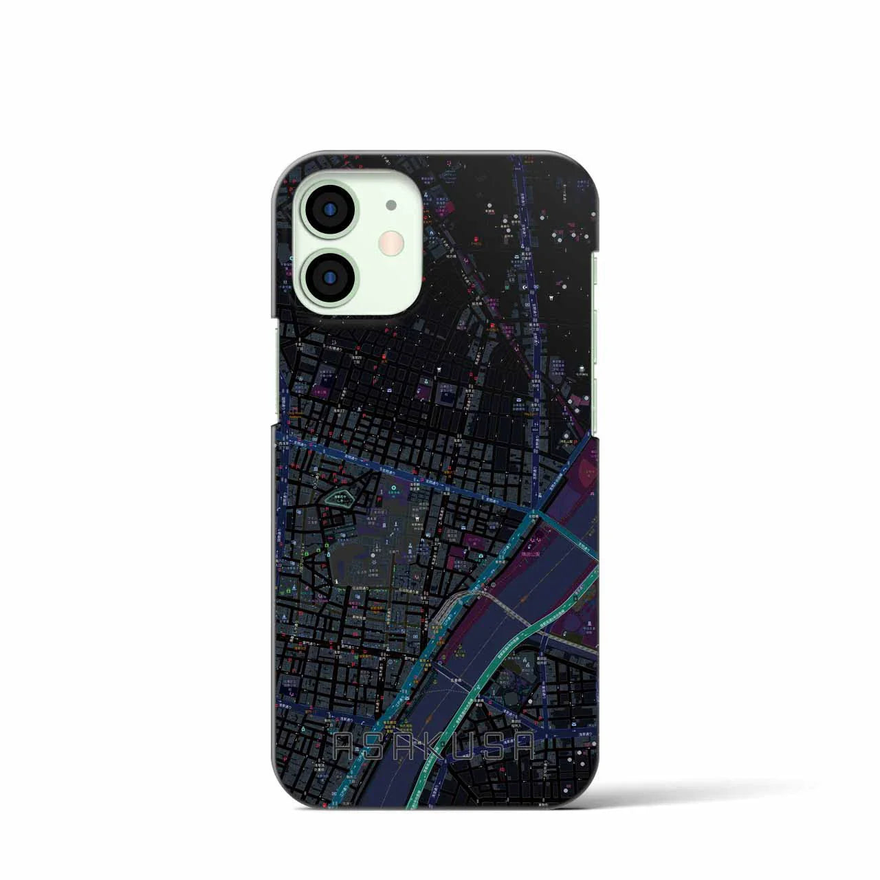 【浅草2(東京都)】地図柄iPhoneケース(バックカバータイプ)