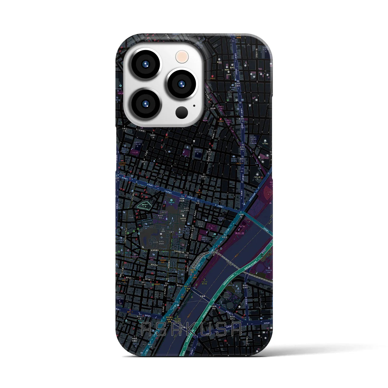 【浅草2(東京都)】地図柄iPhoneケース(バックカバータイプ)