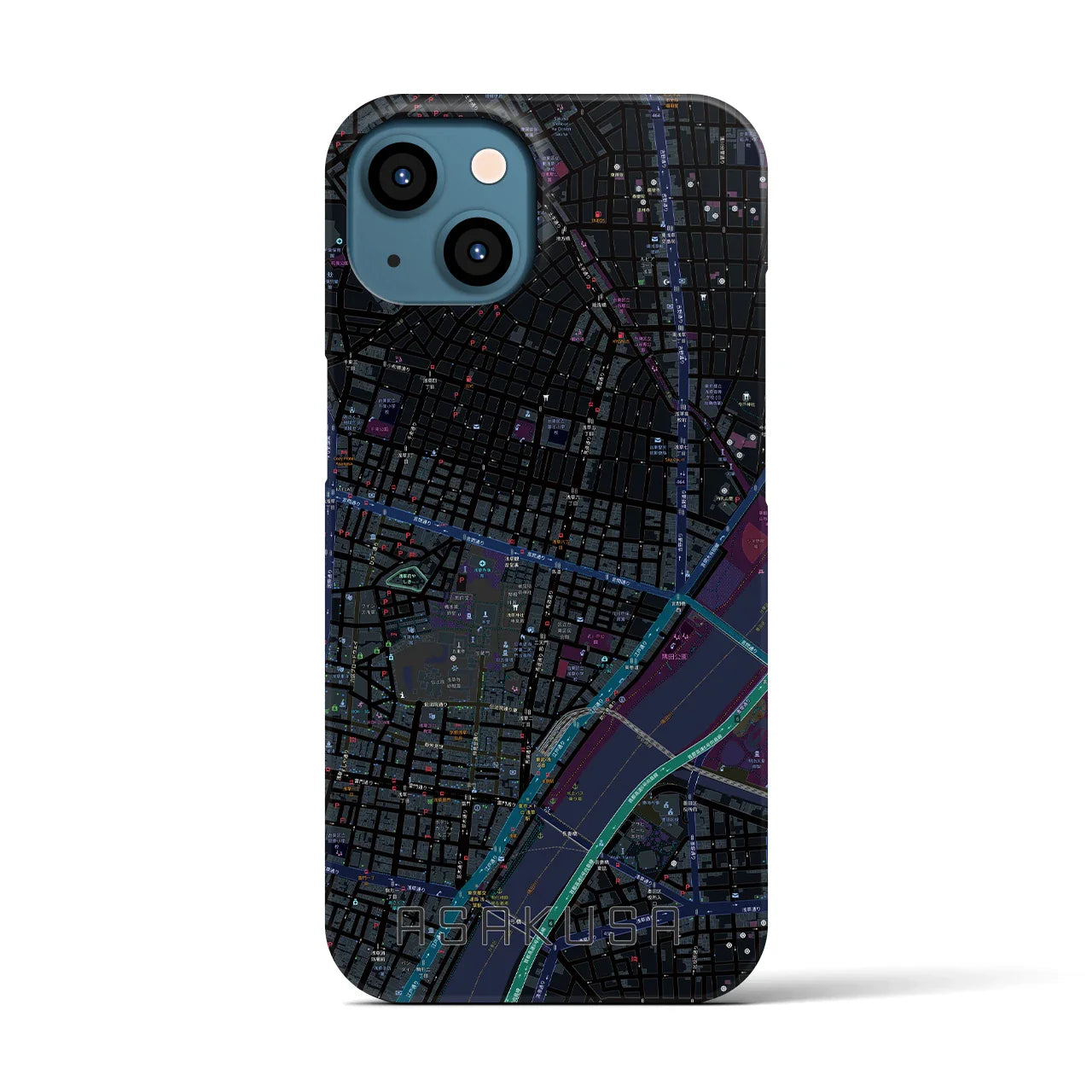 【浅草2(東京都)】地図柄iPhoneケース(バックカバータイプ)
