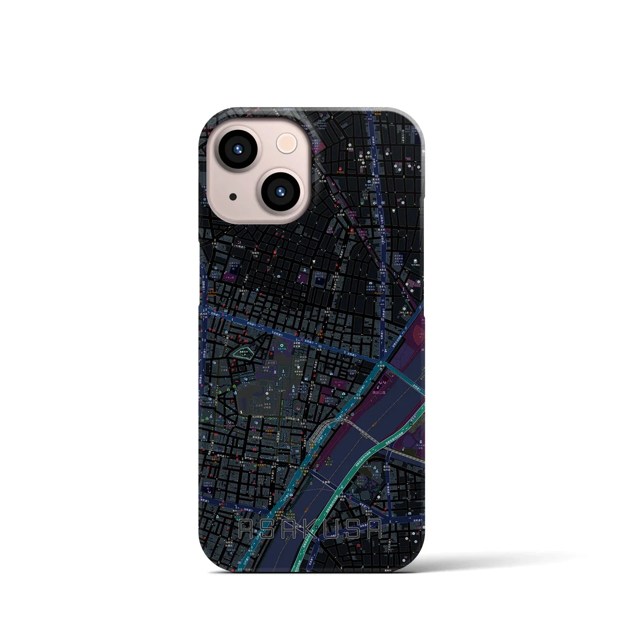 【浅草2(東京都)】地図柄iPhoneケース(バックカバータイプ)