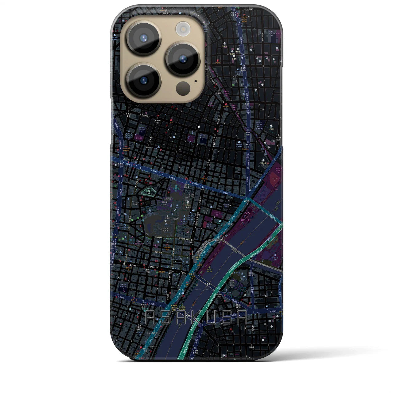 【浅草2(東京都)】地図柄iPhoneケース(バックカバータイプ)