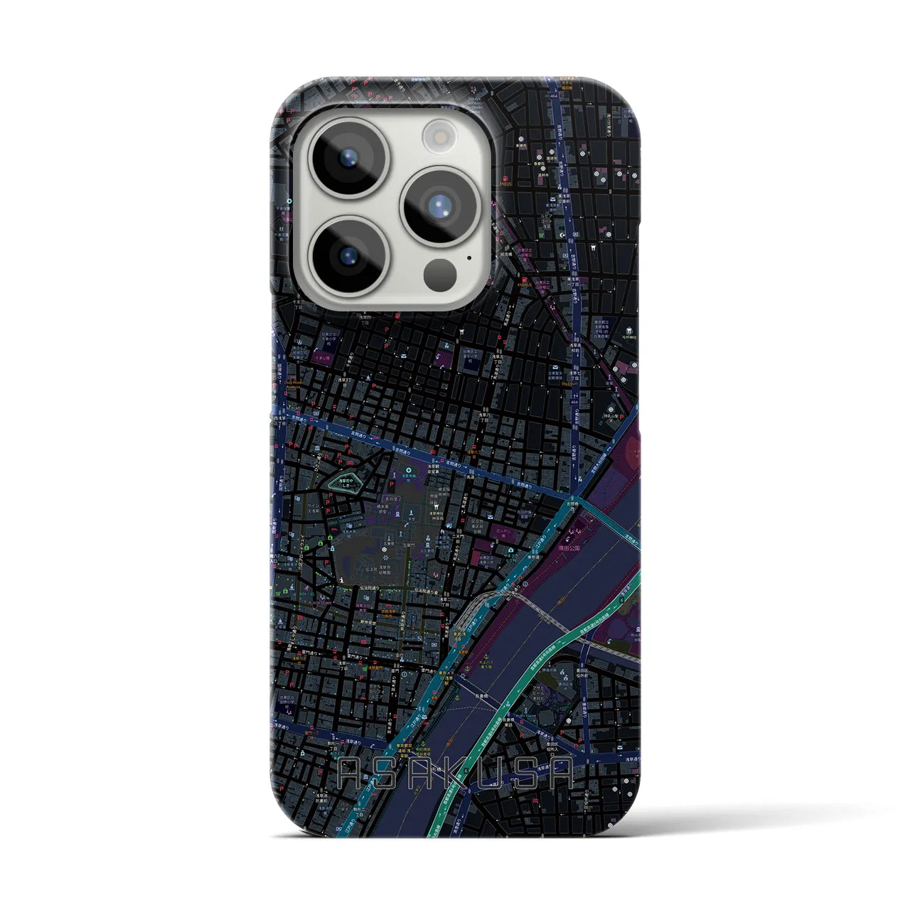 【浅草2(東京都)】地図柄iPhoneケース(バックカバータイプ)