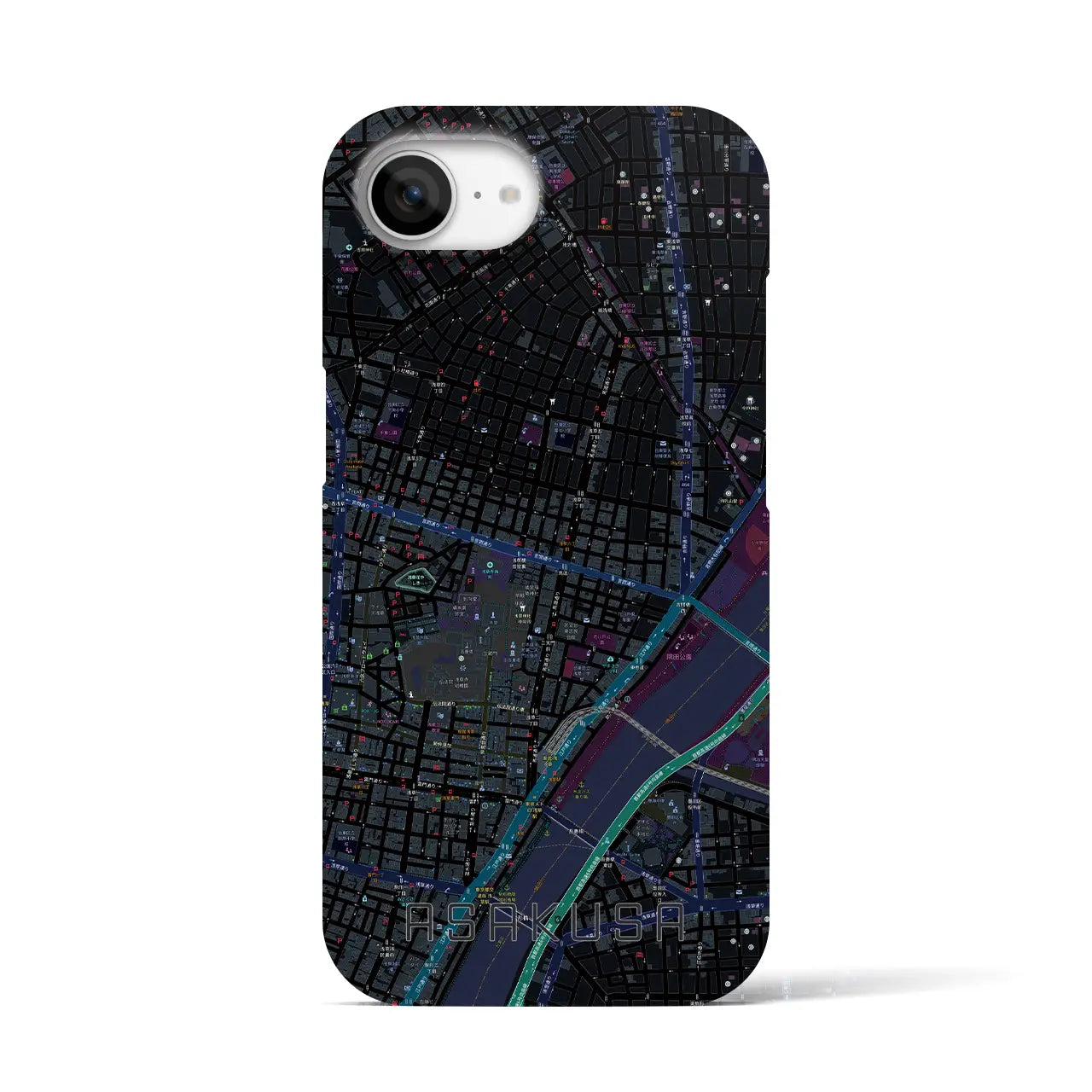 【浅草2(東京都)】地図柄iPhoneケース(バックカバータイプ)