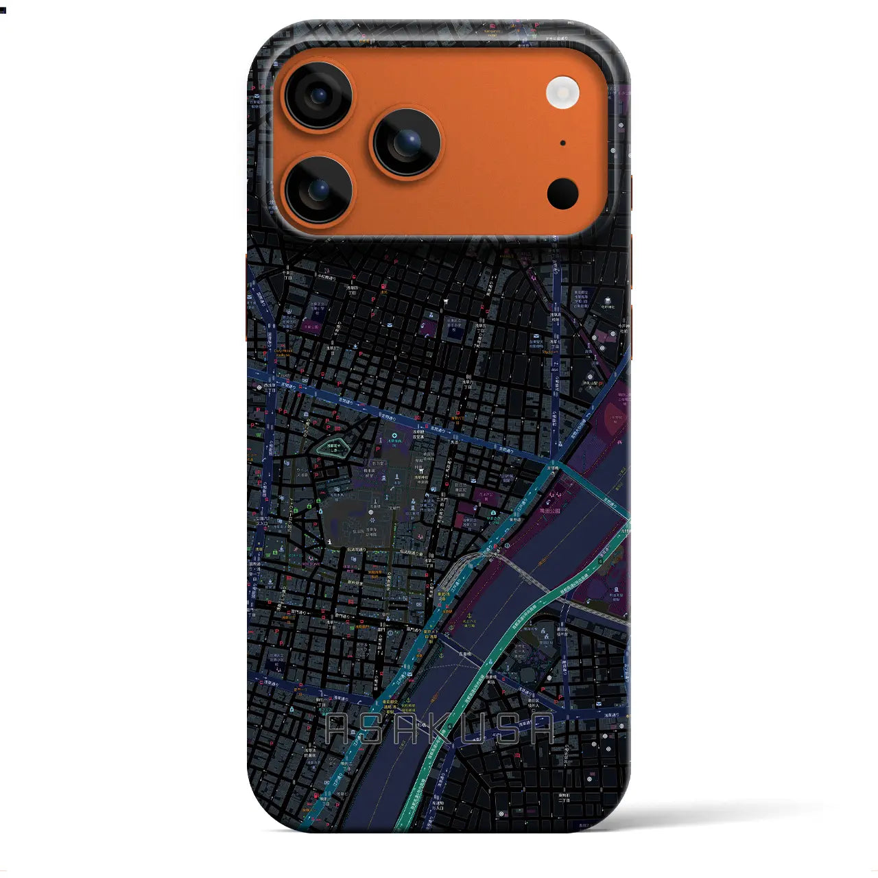 【浅草2(東京都)】地図柄iPhoneケース(バックカバータイプ)