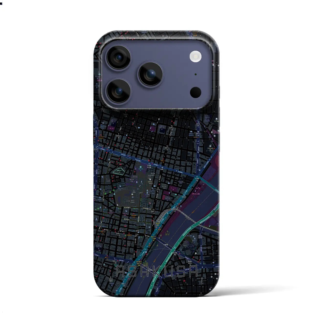 【浅草2(東京都)】地図柄iPhoneケース(バックカバータイプ)