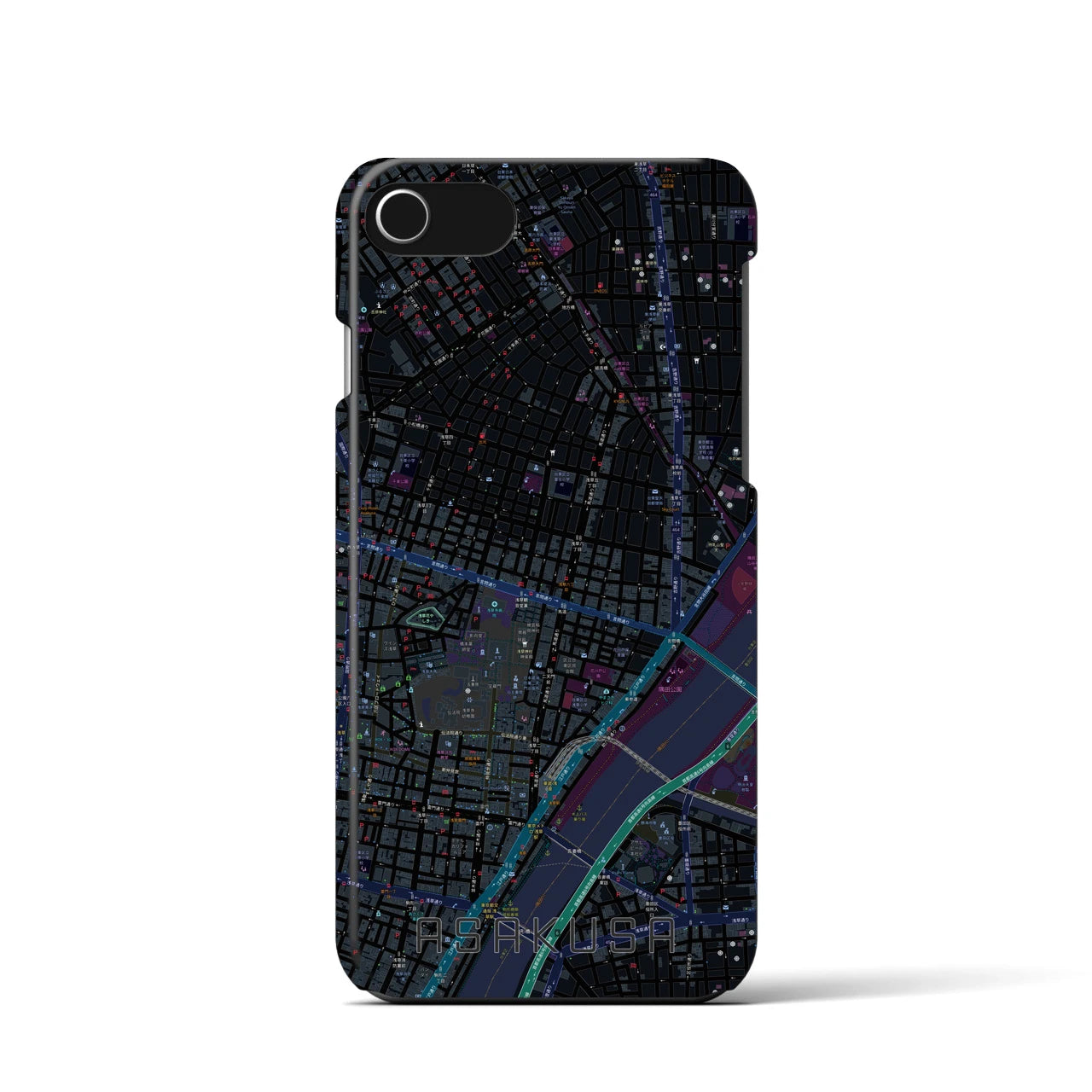 【浅草2(東京都)】地図柄iPhoneケース(バックカバータイプ)