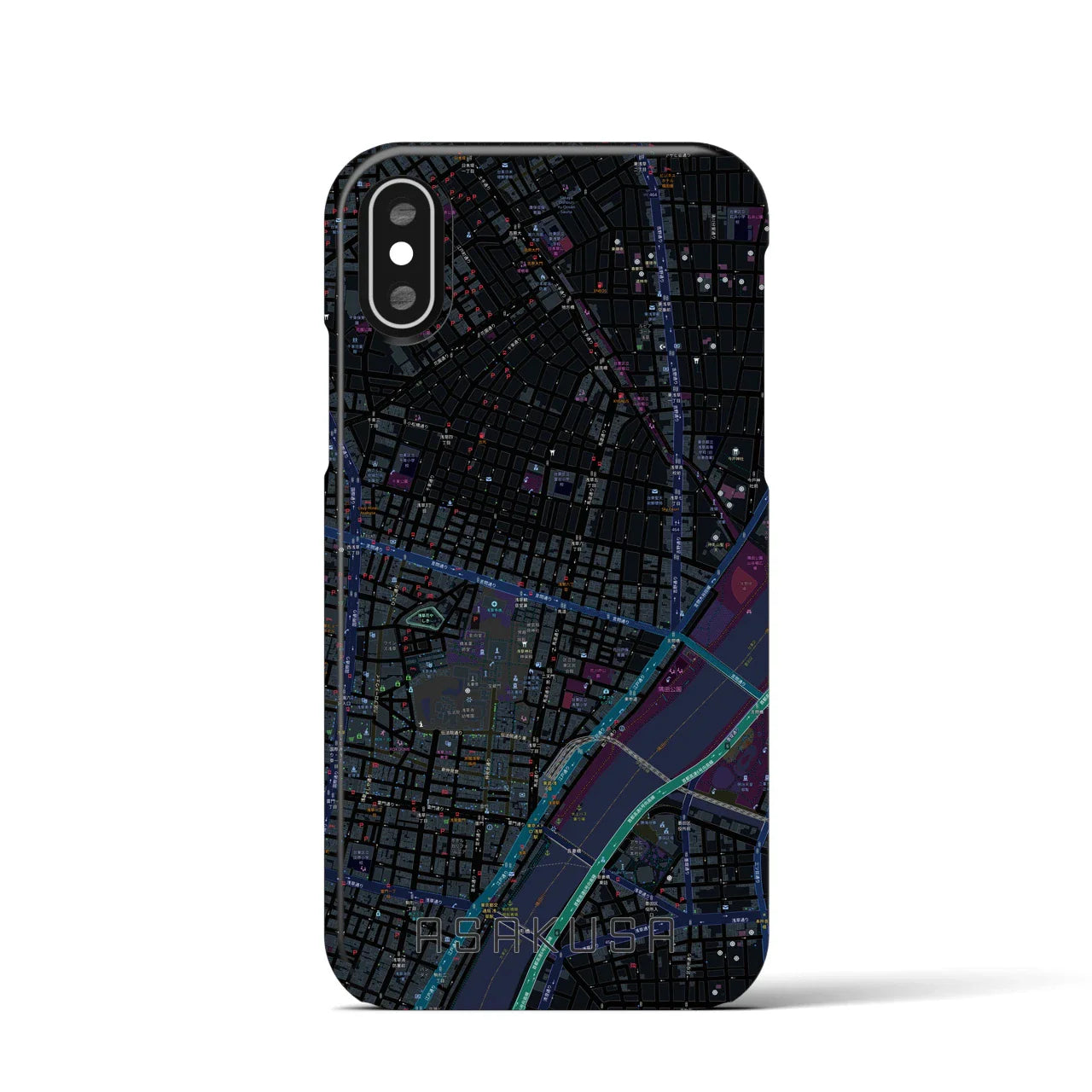 【浅草2(東京都)】地図柄iPhoneケース(バックカバータイプ)
