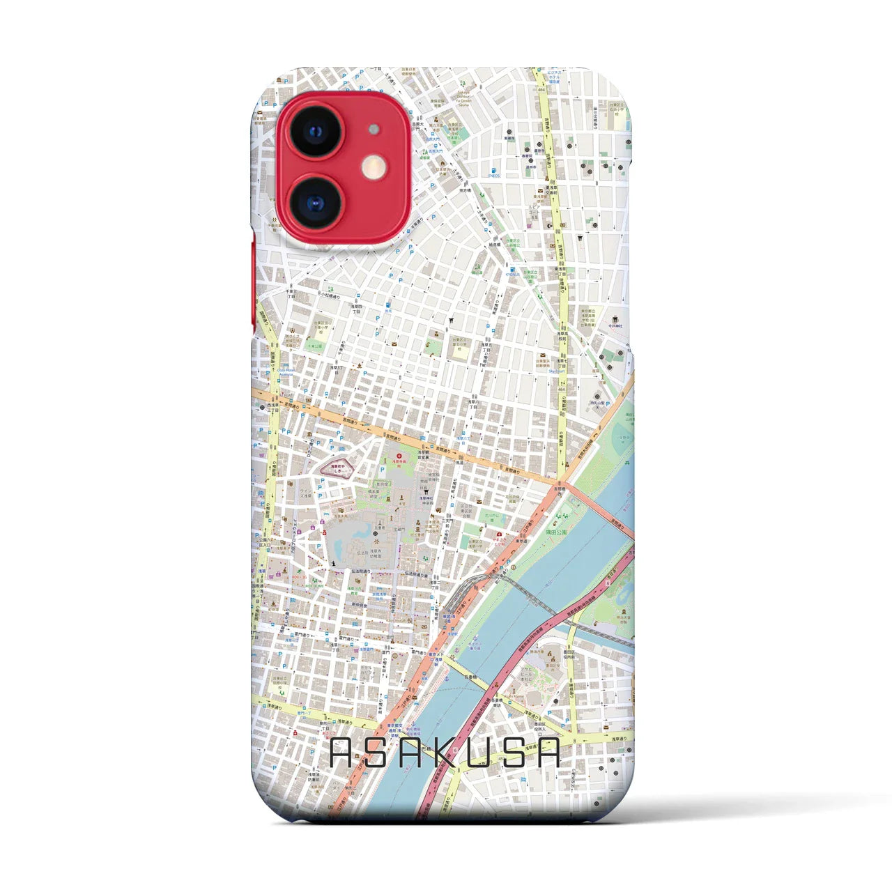 【浅草2(東京都)】地図柄iPhoneケース(バックカバータイプ)