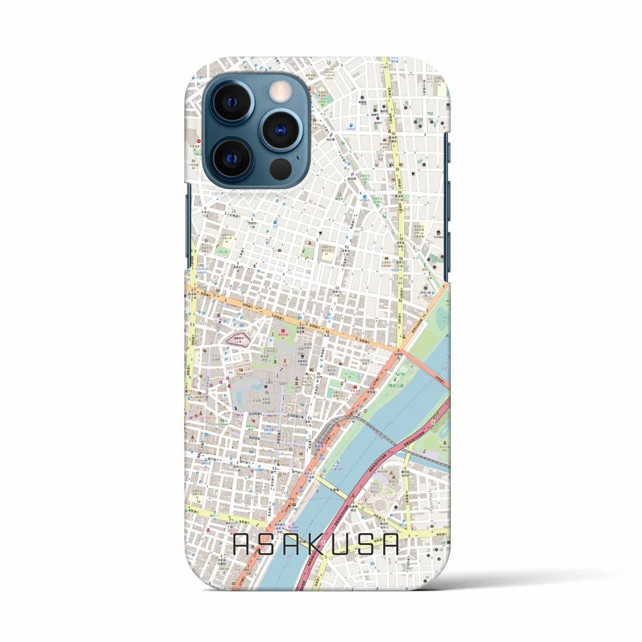 【浅草2(東京都)】地図柄iPhoneケース(バックカバータイプ)