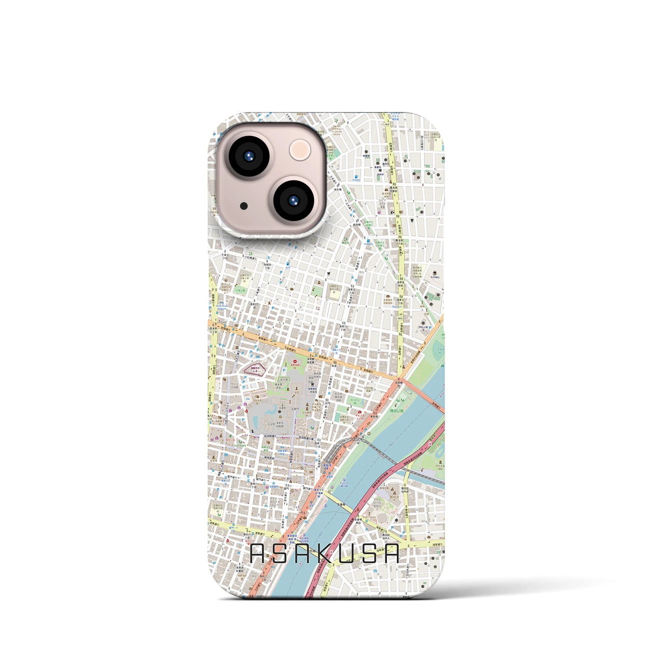 【浅草2(東京都)】地図柄iPhoneケース(バックカバータイプ)