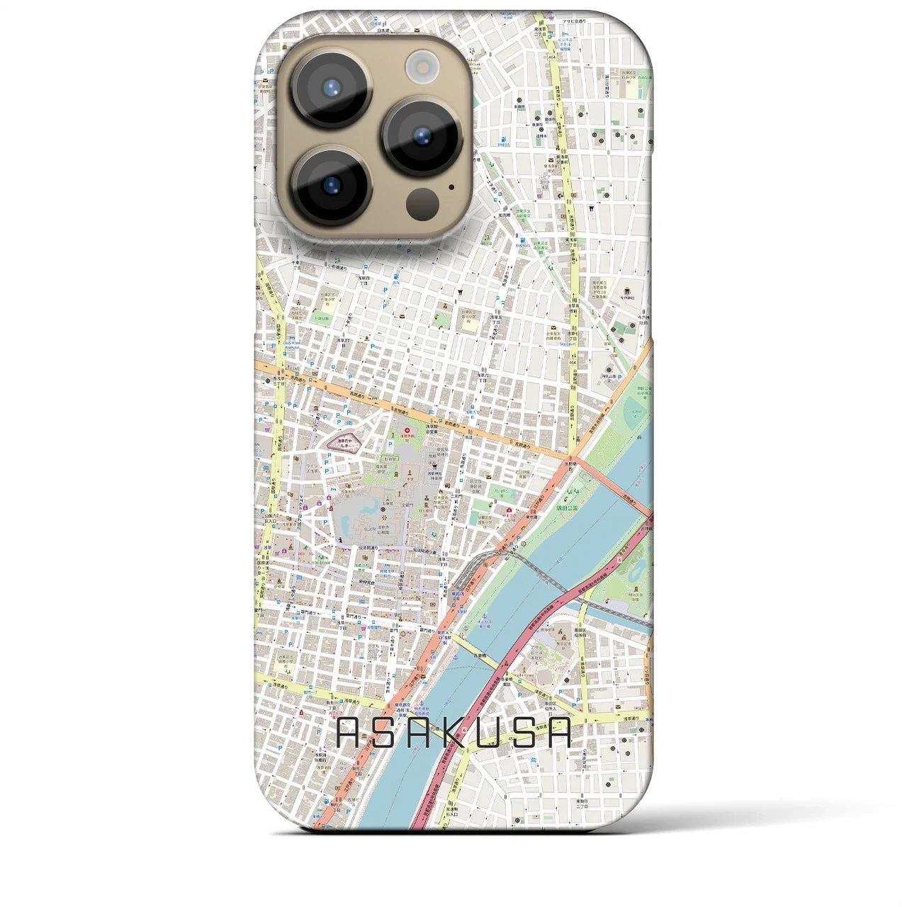 【浅草2(東京都)】地図柄iPhoneケース(バックカバータイプ)